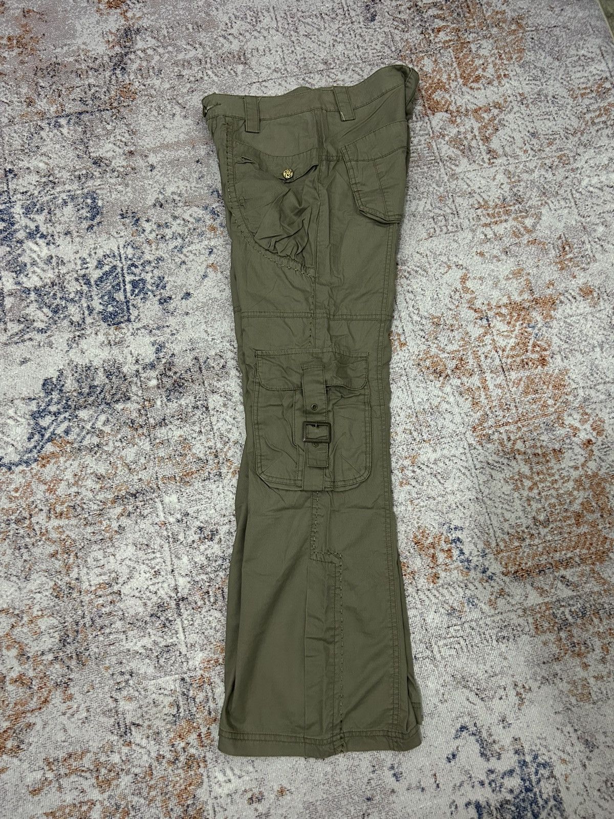 Le Grande Bleu (L.G.B.) Japanese Army Cargo Flare Pants Goa style Size US 28 / EU 44 - 4 Thumbnail