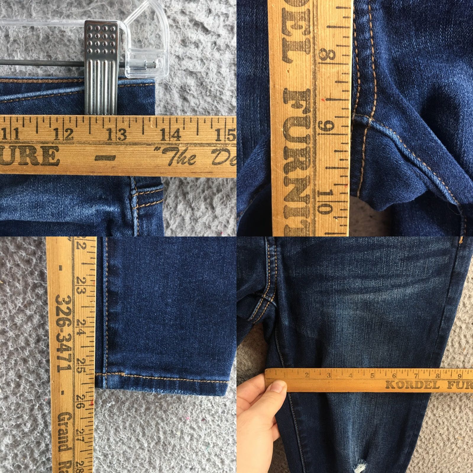 American Eagle Outfitters American Eagle Outfitters Jeans Womens 8 Blue Distressed Skinny Mid Rise Denim Zip Fly Jeans Mens Womens Girls Boys? Size 30" / US 8 / IT 44 - 8 Thumbnail