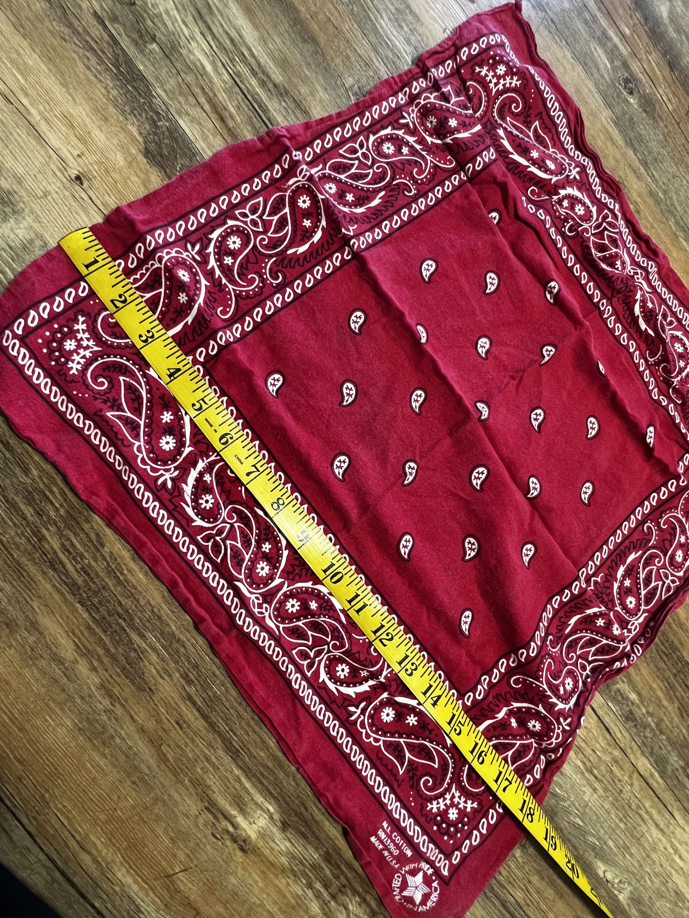 Vintage Vintage All Cotton Made in USA Paisley Bandana RN13960 Size ONE SIZE - 4 Thumbnail