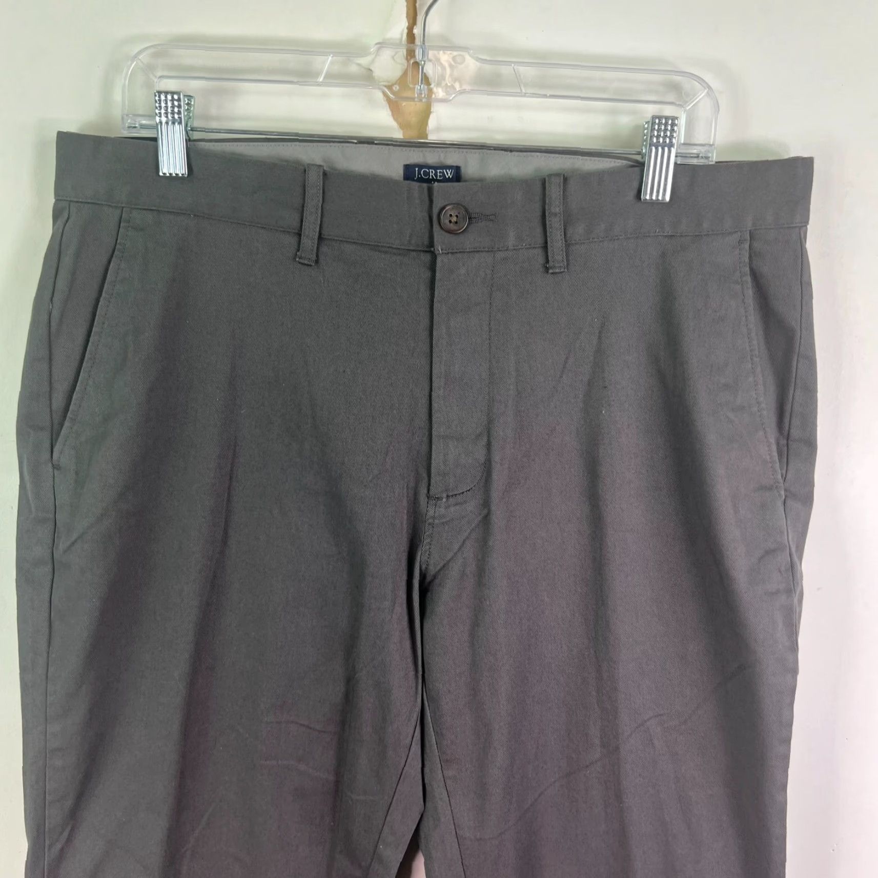 J.Crew VINTAGE J.CREW Men’s Pants Straight Fit Casual Business Travel 34 Gray Spandex Cotton Size US 34 / EU 50 - 2 Thumbnail