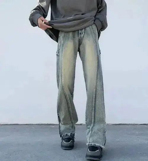 Designer New High Street Men Jean Streetwear Size US 29 - 1 Thumbnail