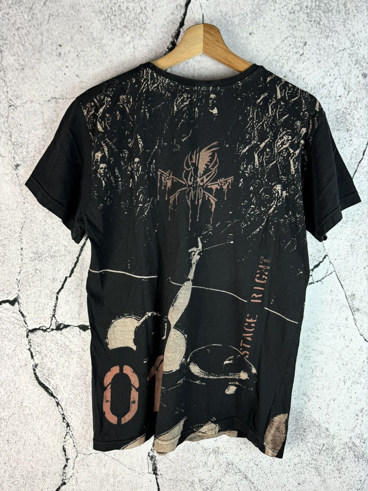 Band Tees Vintage Metallica Pushead 01 Stage Right Live Overprint Tee Size US M / EU 48-50 / 2 - 2 Thumbnail