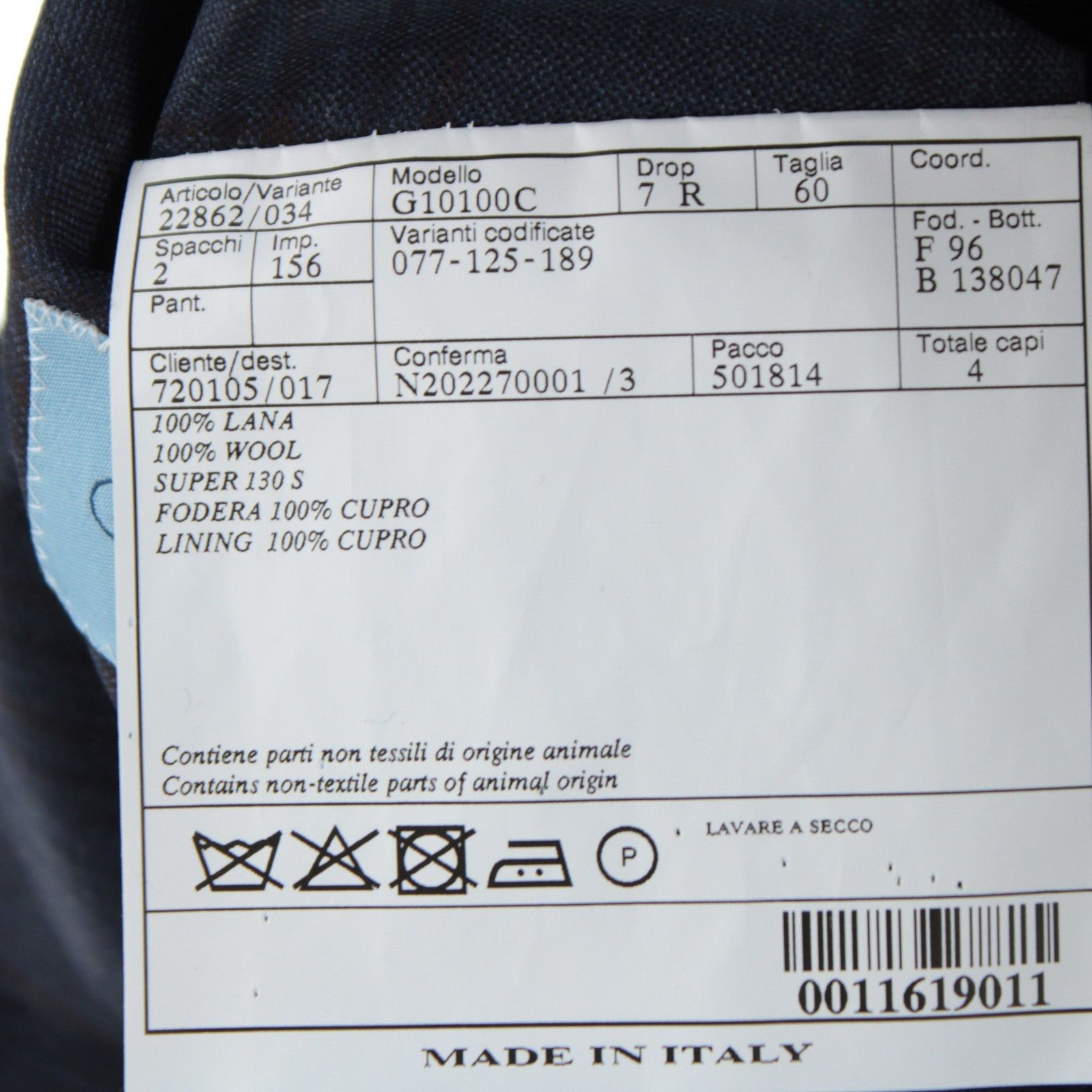 Belvest Belvest Sport Coat Size 50 Regular US in Blue Size 50R - 9 Thumbnail