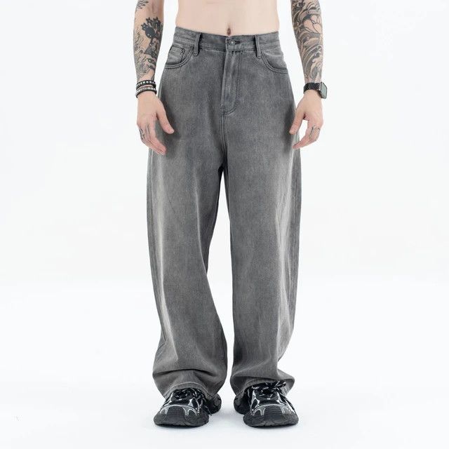 Japanese Brand × Jean Carbon Ash Gray Wash Worn Jeans Size US 29 - 1 Thumbnail