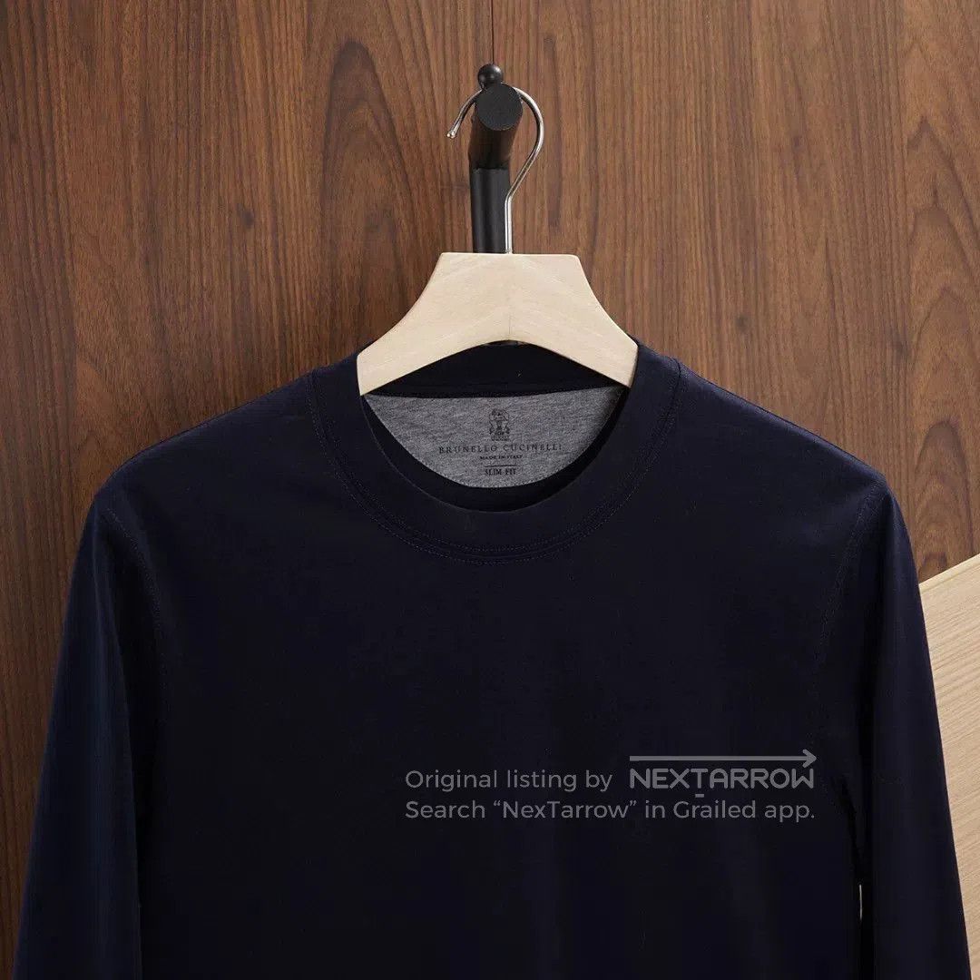 Brunello Cucinelli Brunello Cucinelli Navy Cotton Shirt. Size US S / EU 44-46 / 1 - 3 Thumbnail