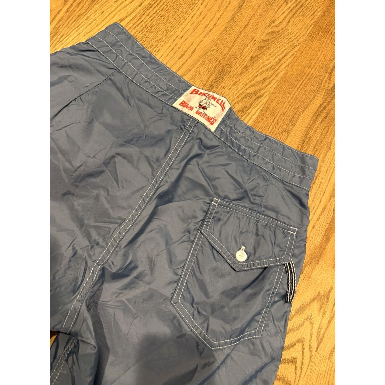 Vintage VINTAGE Birdwell Beach Britches Board Shorts Mens 29 Blue Pocket Drawstring Surfing shirt? Size US 29 - 3 Thumbnail