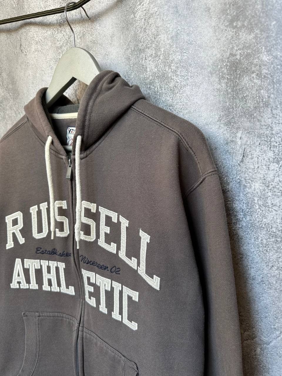 Russell Athletic Russell Athletic Full Zip Hoodie Vintage Sunfaded Brown Rich Size US XXL / EU 58 / 5 - 6 Thumbnail