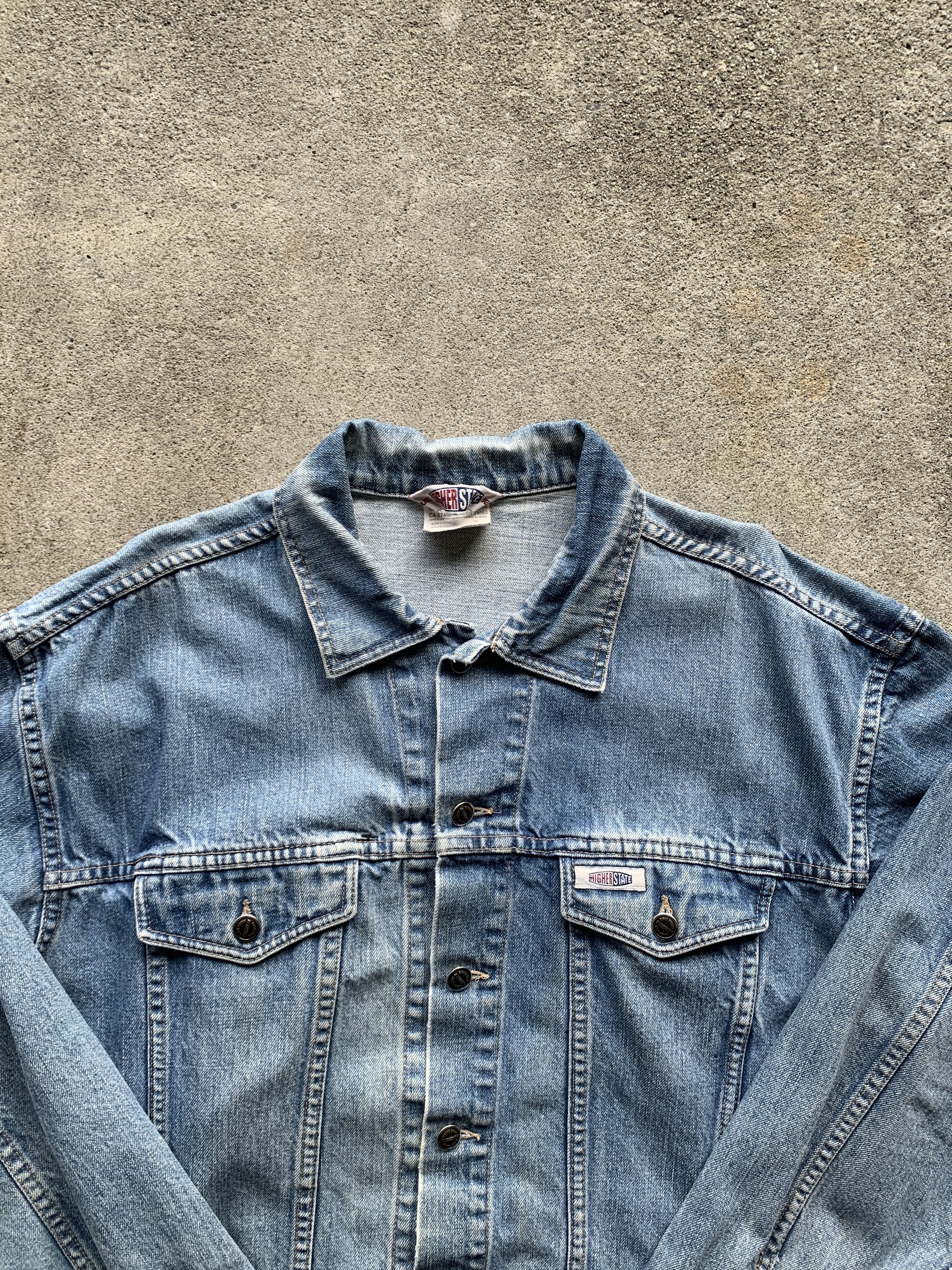 Vintage Vintage 90's Higher State Denim Jacket Size US L / EU 52-54 / 3 - 2 Thumbnail