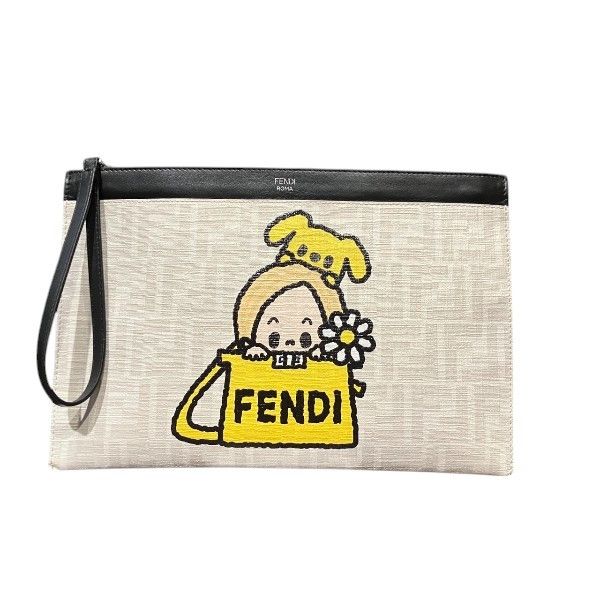 Fendi Fendi Fendi Zucca Canvas PVC Clutch Bag Canvas Clutch Bag 7N0134A DUTY FREE for USA Size ONE SIZE - 1 Thumbnail