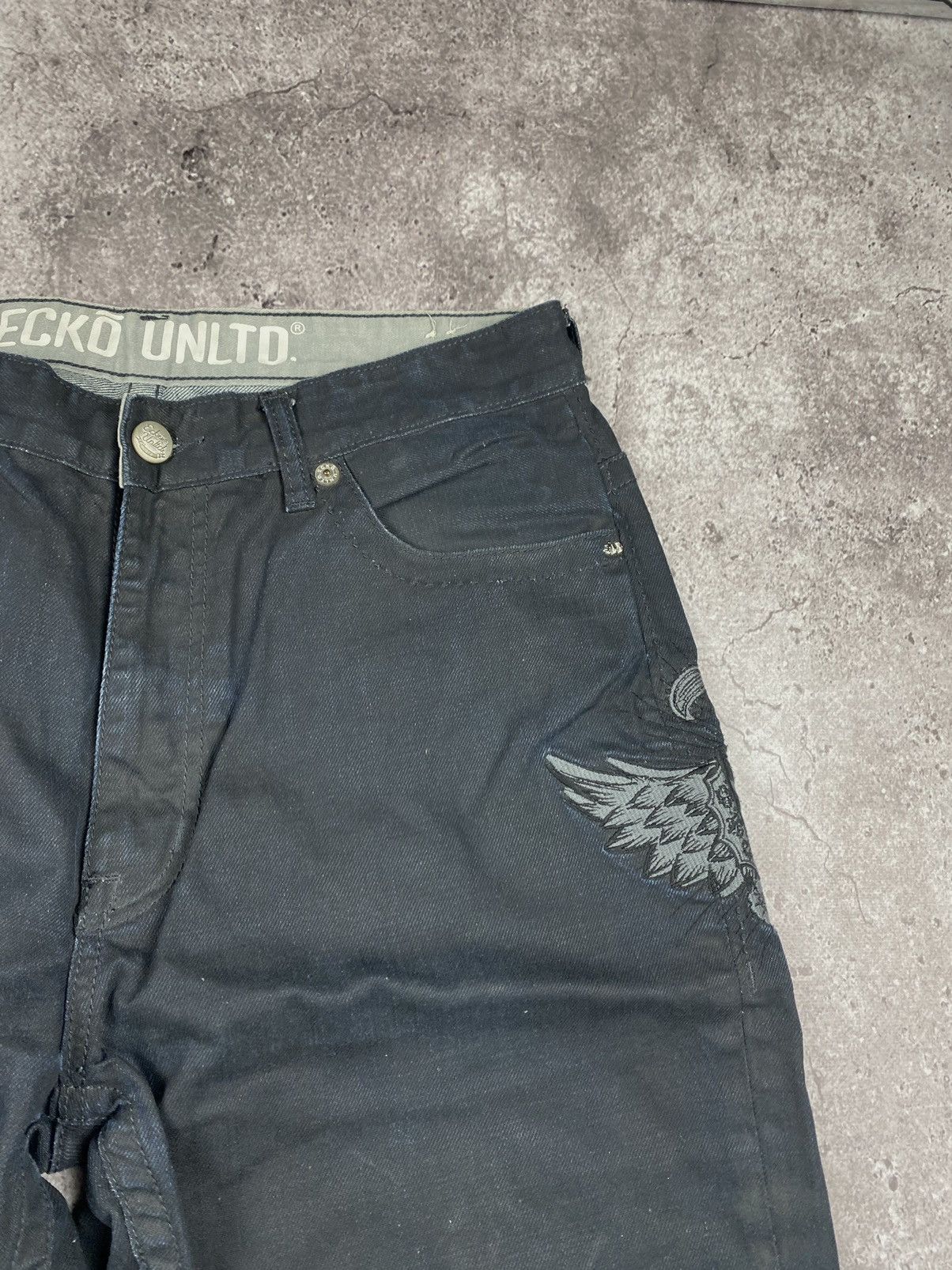 Ecko Unltd. CRAZY VINTAGE Y2K ECKO BAGGY ARCHIVAL SKATER JEANS RARE Size US 34 / EU 50 - 4 Thumbnail