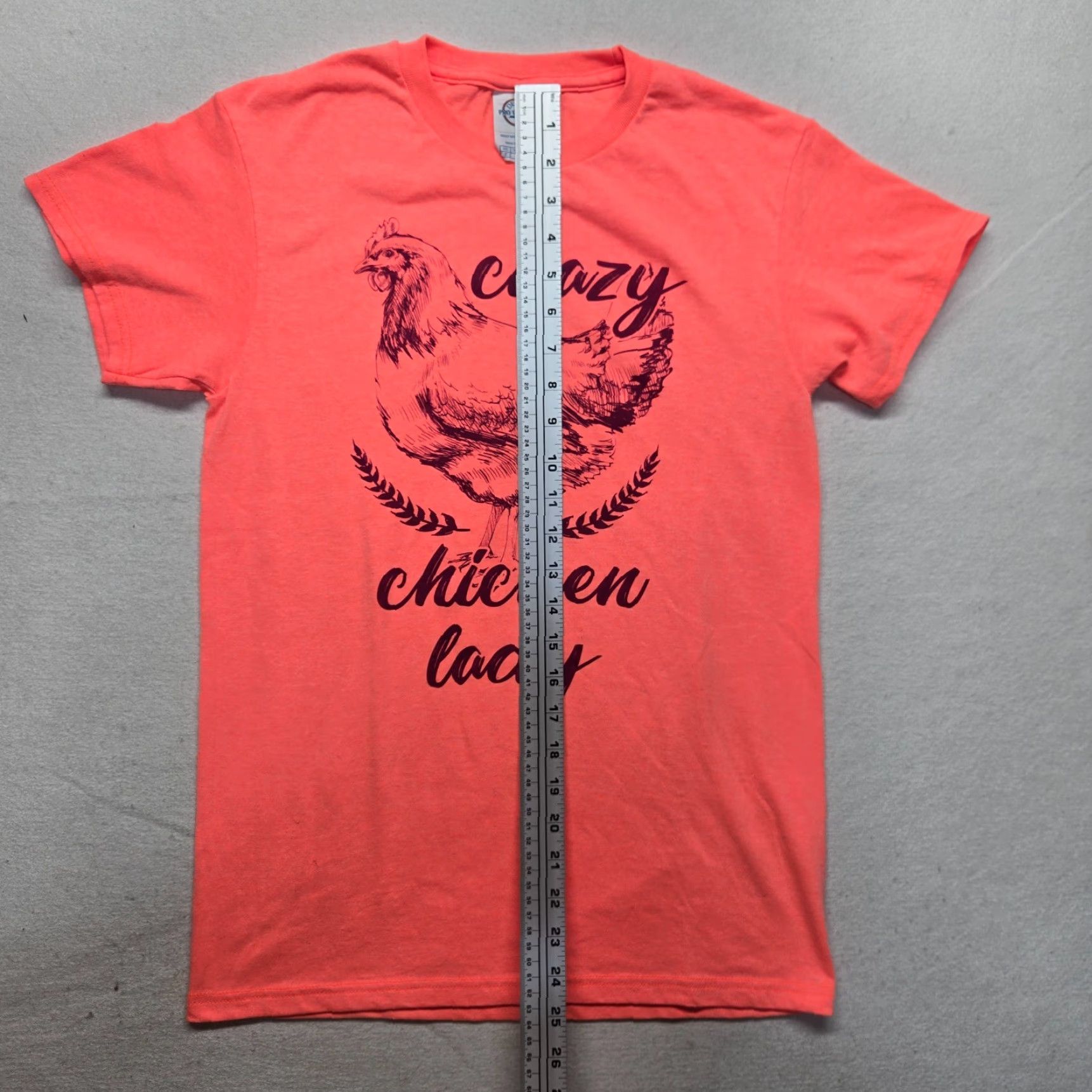 Delta Delta Vintage Crazy Chicken Lady T-Shirt Adult Women's Small Pink Cute Farm Gift Size S / US 4 / IT 40 - 5 Thumbnail