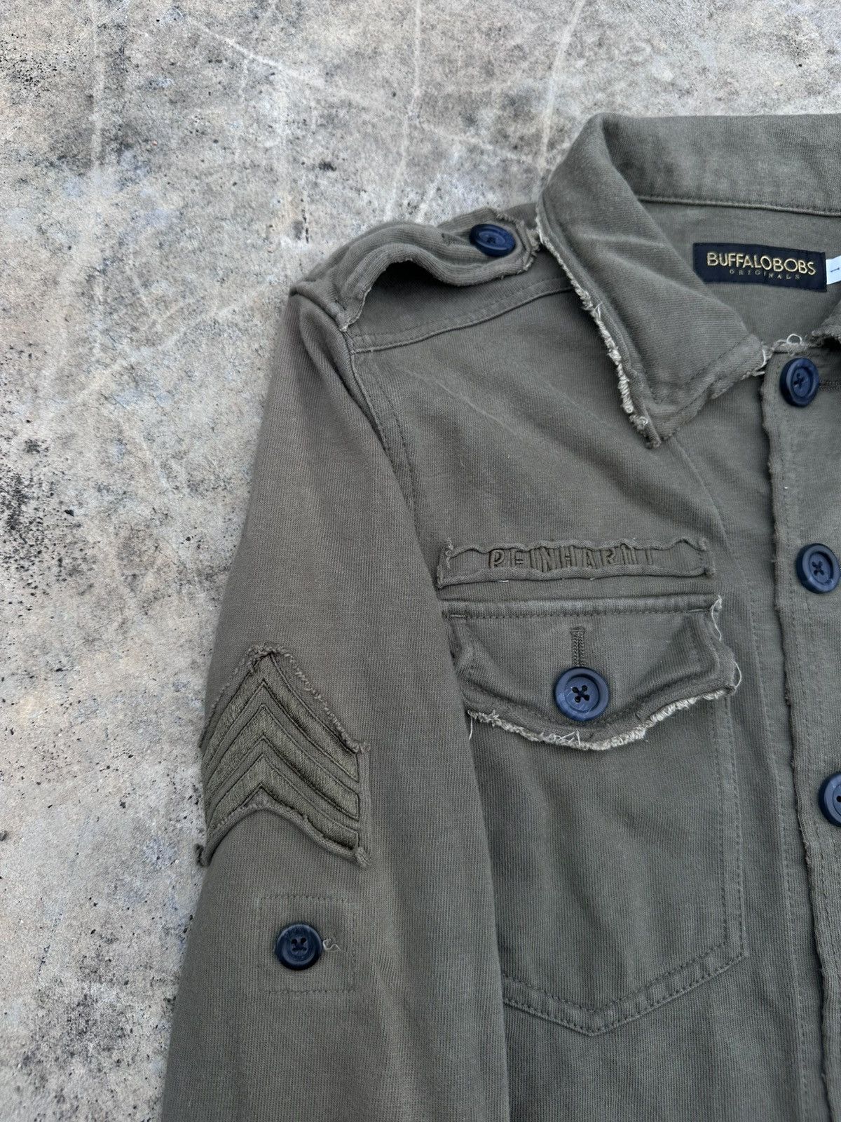 BUFFALO BOBS Buffalo Bobs Olive Green Military Button-up Shirt Size US S / EU 44-46 / 1 - 4 Thumbnail