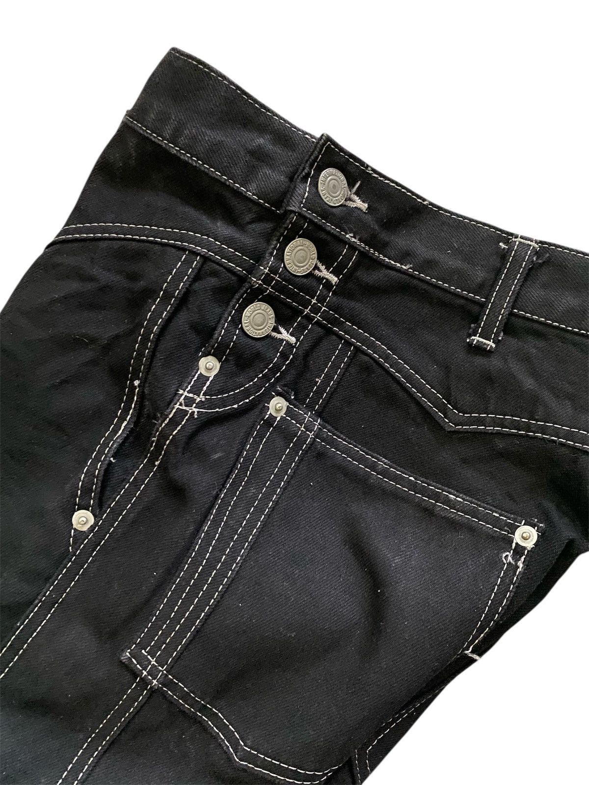 Japanese Brand Of The Neige Style Flare Jeans Black Y2K Archival Japs Denim Size US 32 / EU 48 - 6 Thumbnail