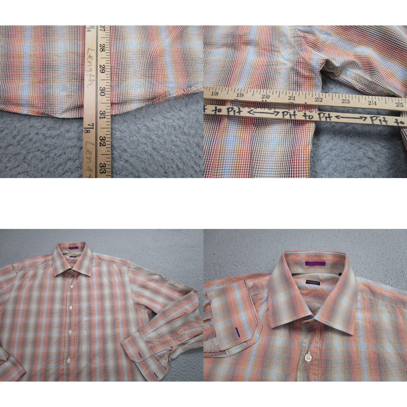 Paul Smith Paul Smith Button-Up Shirt Mens Large Multicolor Plaid Casual Cotton Long Sleeve Mens Size US L / EU 52-54 / 3 - 8 Thumbnail