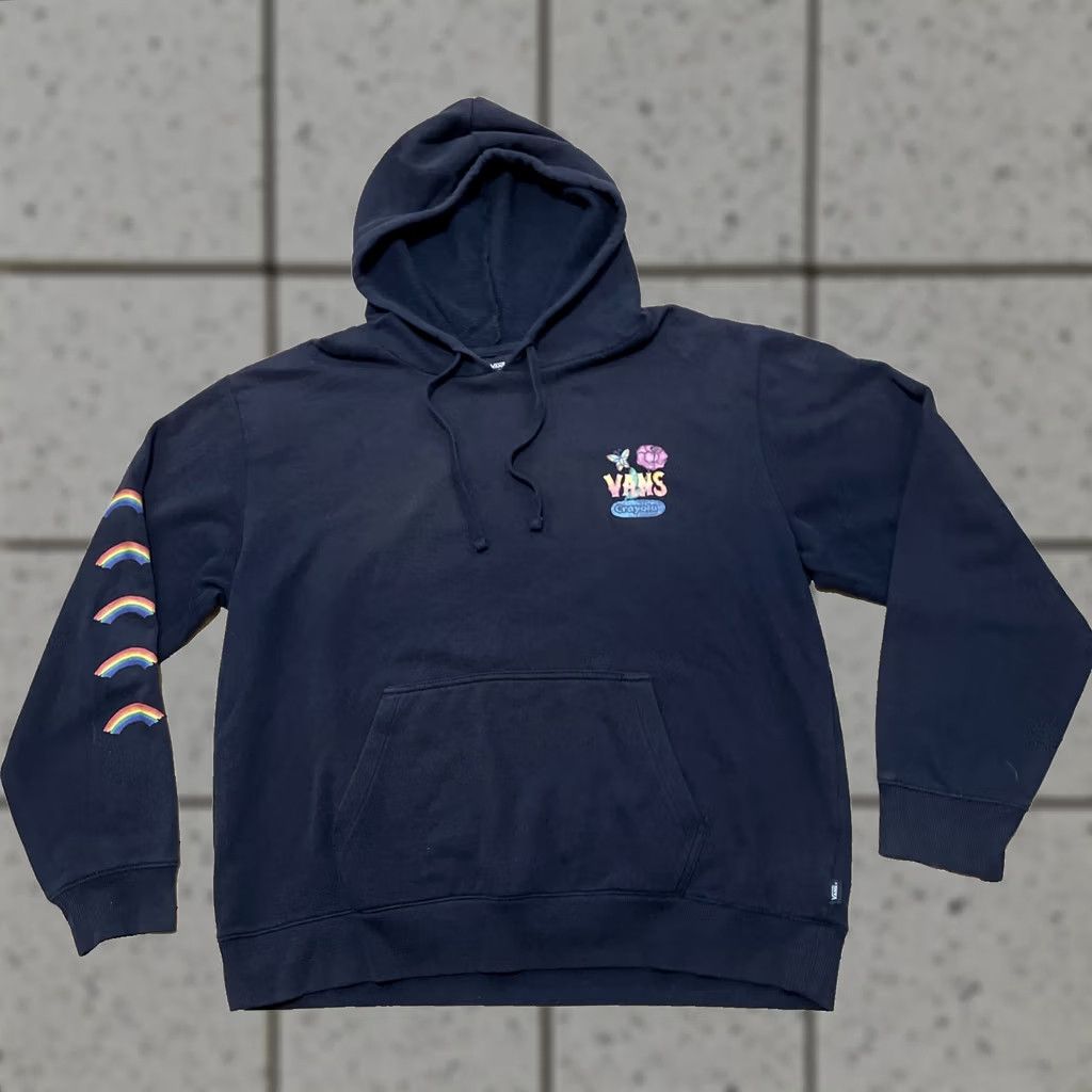 Vans VANS Hoodie Adult XL Black Graphic Floral Crop Crayola Skater School Cement: Pullover, Logo, All Seasons, Lined, Unisex Adults, Streetwear Size XL / US 12-14 / IT 48-50 - 1 Thumbnail