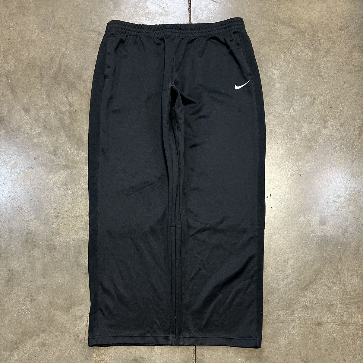 Nike × Vintage Vintage Nike Mini Swoosh Sweatpants Wide Leg Baggy Drill Y2K Size US 36 / EU 52 - 4 Thumbnail