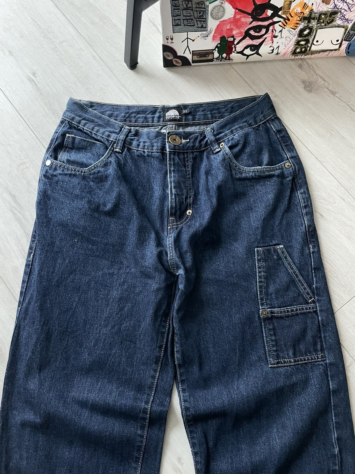 Southpole Vintage Y2K Southpole Denim Jeans 00’s Big Logo Blue RARE Size US 32 / EU 48 - 4 Thumbnail