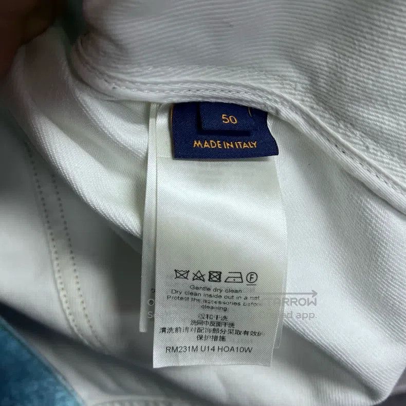 Louis Vuitton Louis Vuitton White spray-painted single-breasted casual d Size US M / EU 48-50 / 2 - 3 Thumbnail