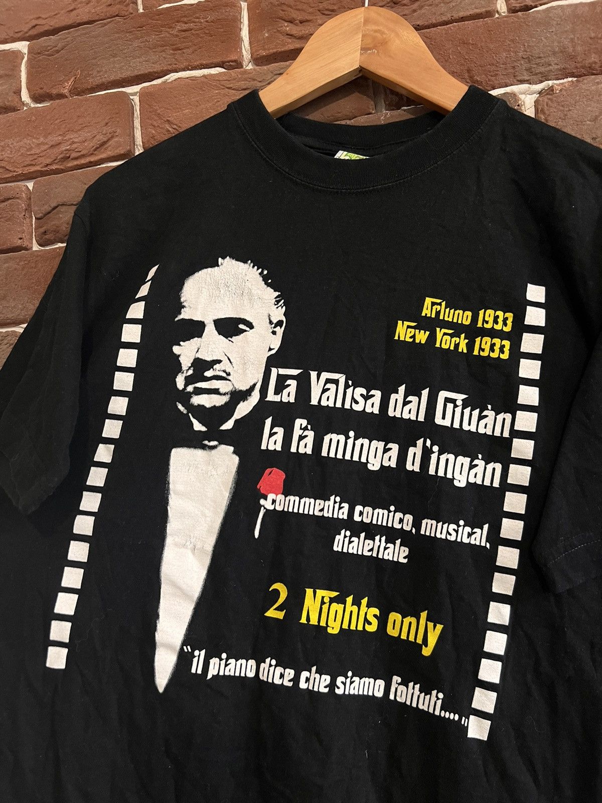 Vintage Vintage 90s God Father Art Movie Tee Hype Rare OG Grail M Size US M / EU 48-50 / 2 - 3 Thumbnail