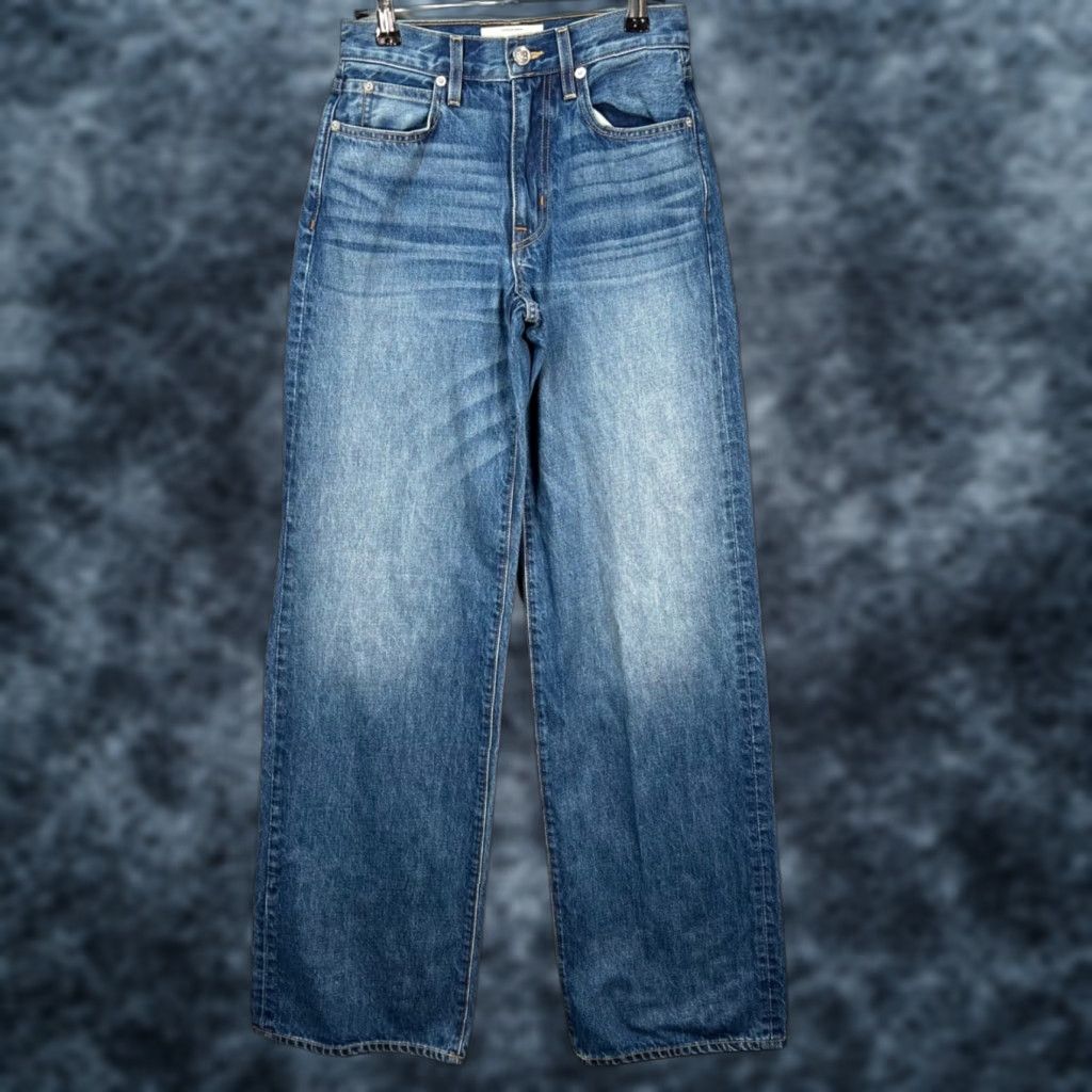 SLVRLAKE SLVRLAKE Womens Denim Jeans High Rise Wide Leg 23 Premium USA Blue Jeans 5-Pocket Size 40" / US 18 - 1 Thumbnail