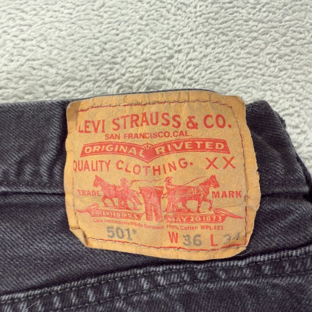 Levi's Levi’s 501 Dark Denim Straight Leg Jeans Men’s Size 36 x 34 Size US 36 / EU 52 - 2 Thumbnail