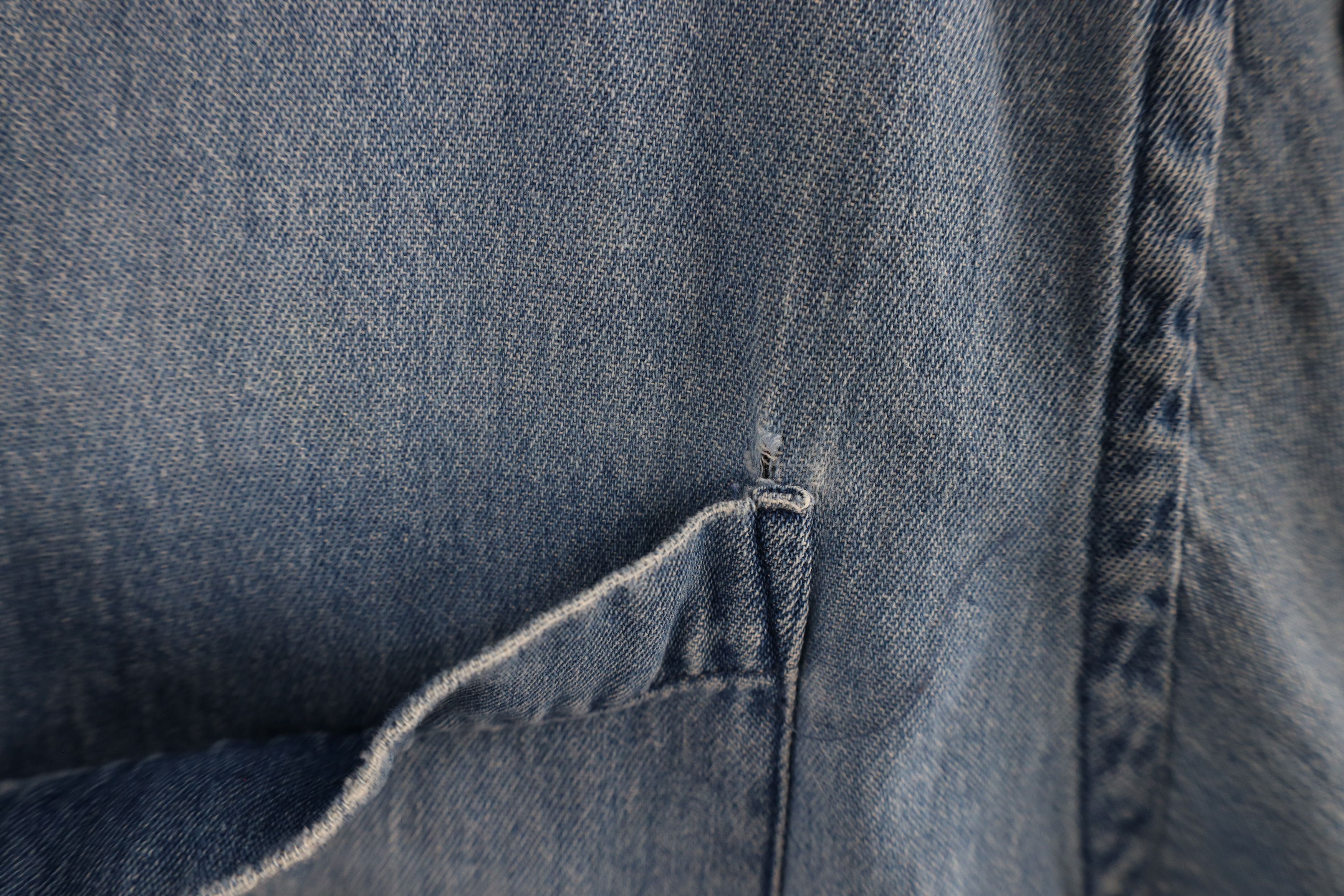 Vintage Vintage 90s Streetwear Short Sleeve Denim Button Down Shirt Size US XXL / EU 58 / 5 - 5 Thumbnail