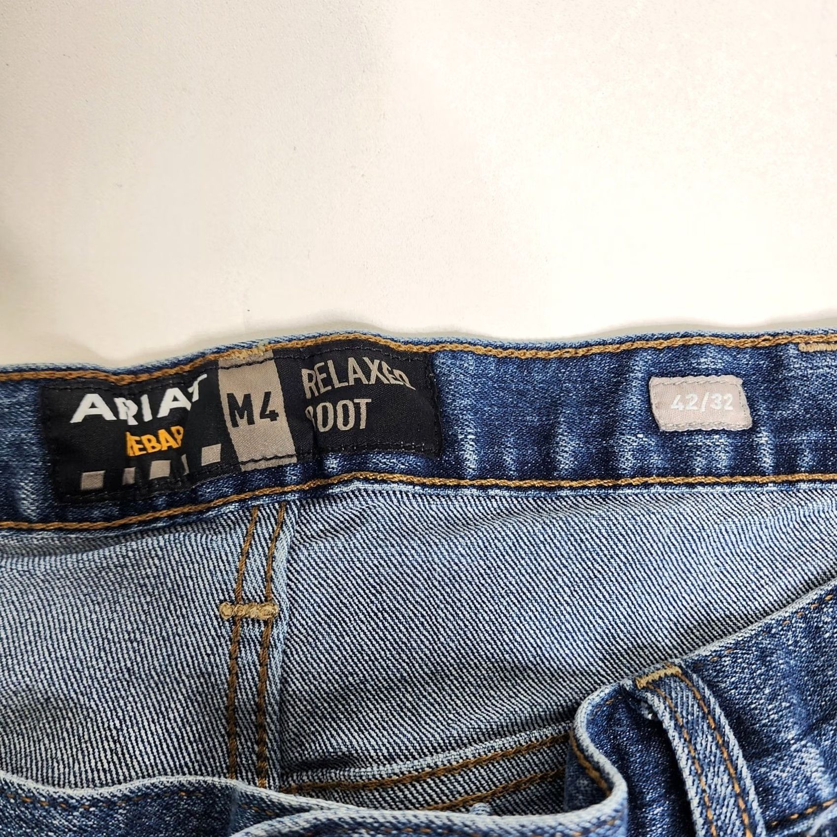 Ariat Ariat Rebar M4 Relaxed Boot Jeans Blue Denim Loop Lock Workwear 42 x 32 Mens Size US 42 / EU 58 - 5 Thumbnail