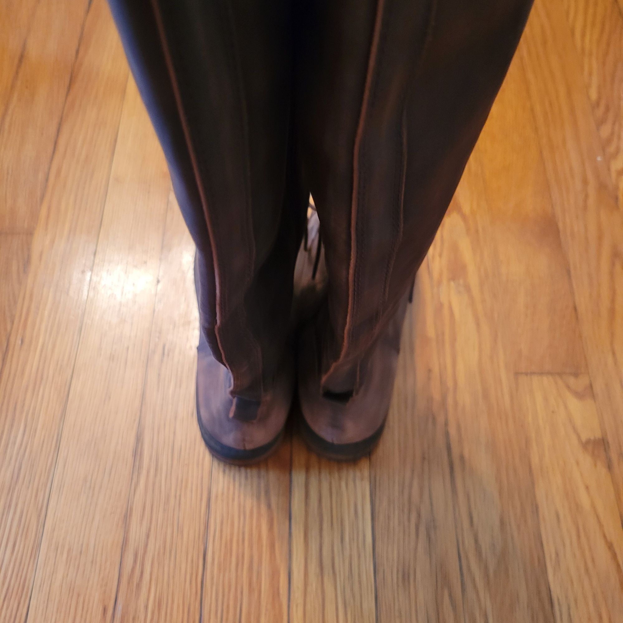 Lucky Brand Lucky Brand RIA Tall Brown Leather Field Riding Boots Lace U Size US 7 / IT 37 - 6 Thumbnail