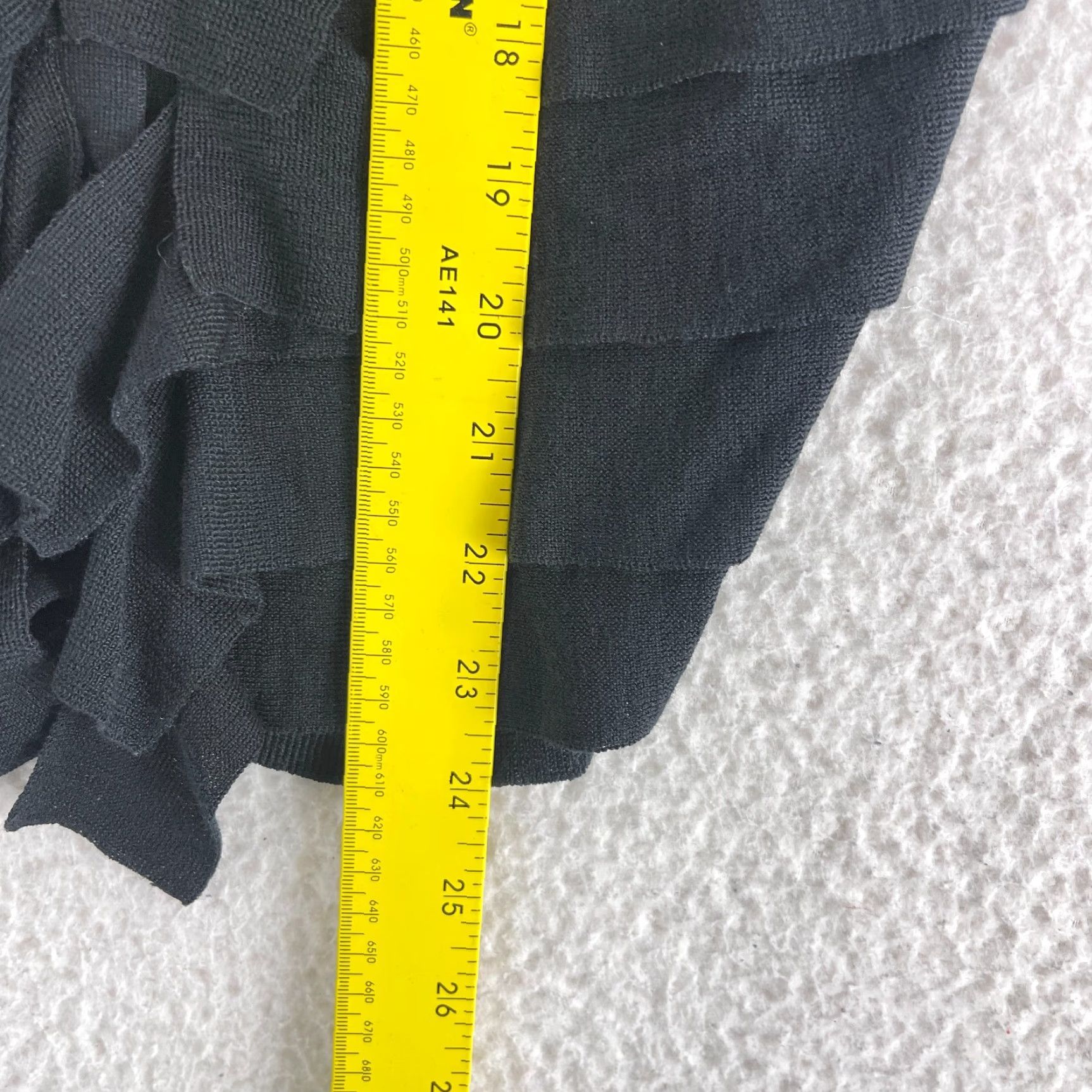Ann Taylor Ann Taylor Cardigan Womens Medium Black Button Front Ruffle Lightweight Casual Size M / US 6-8 / IT 42-44 - 7 Thumbnail