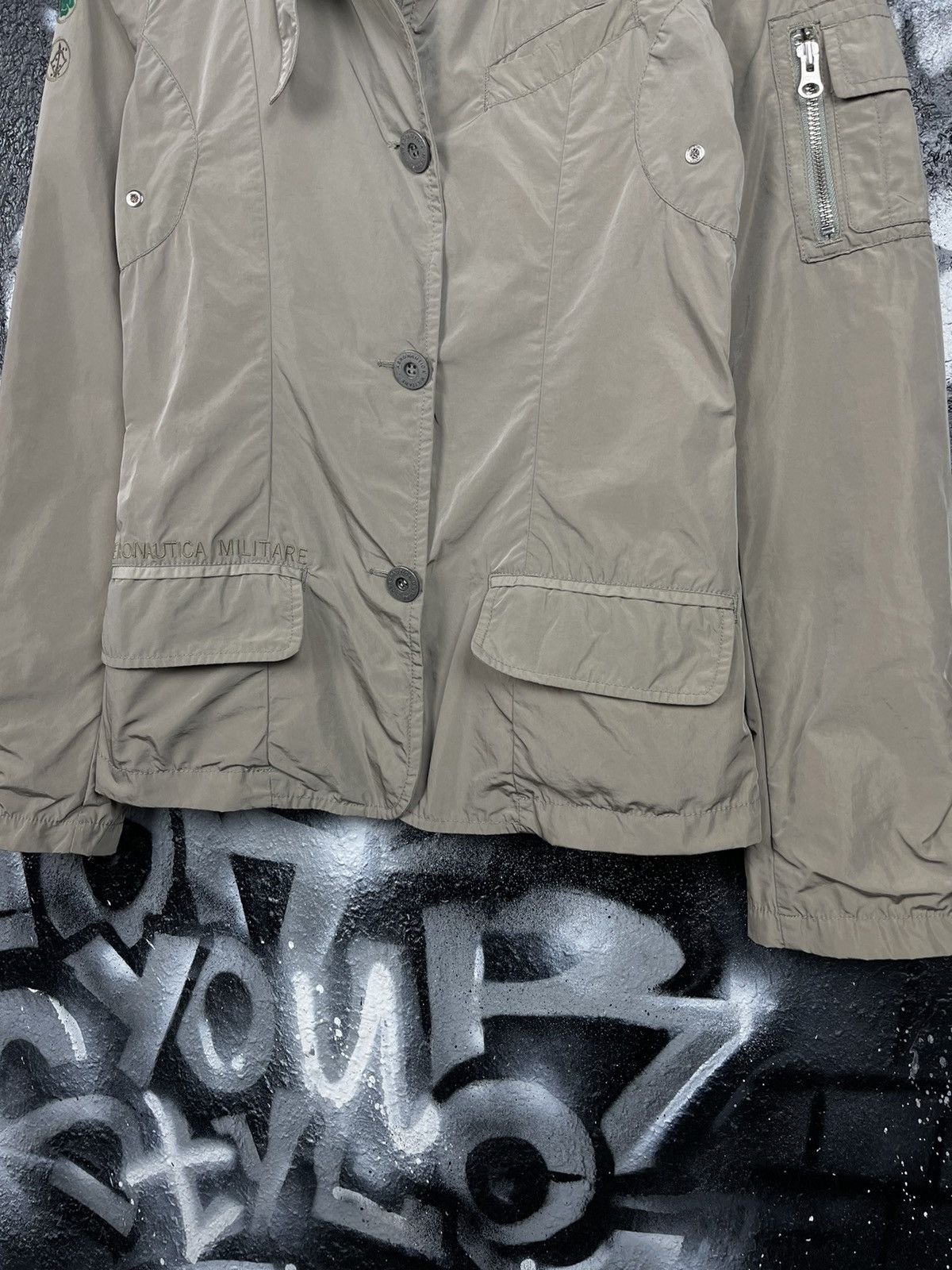 Aeronautica Militare × Vintage Aeronautica Militare Women’s Nylon Bleazer Jacket Size M / US 6-8 / IT 42-44 - 6 Thumbnail