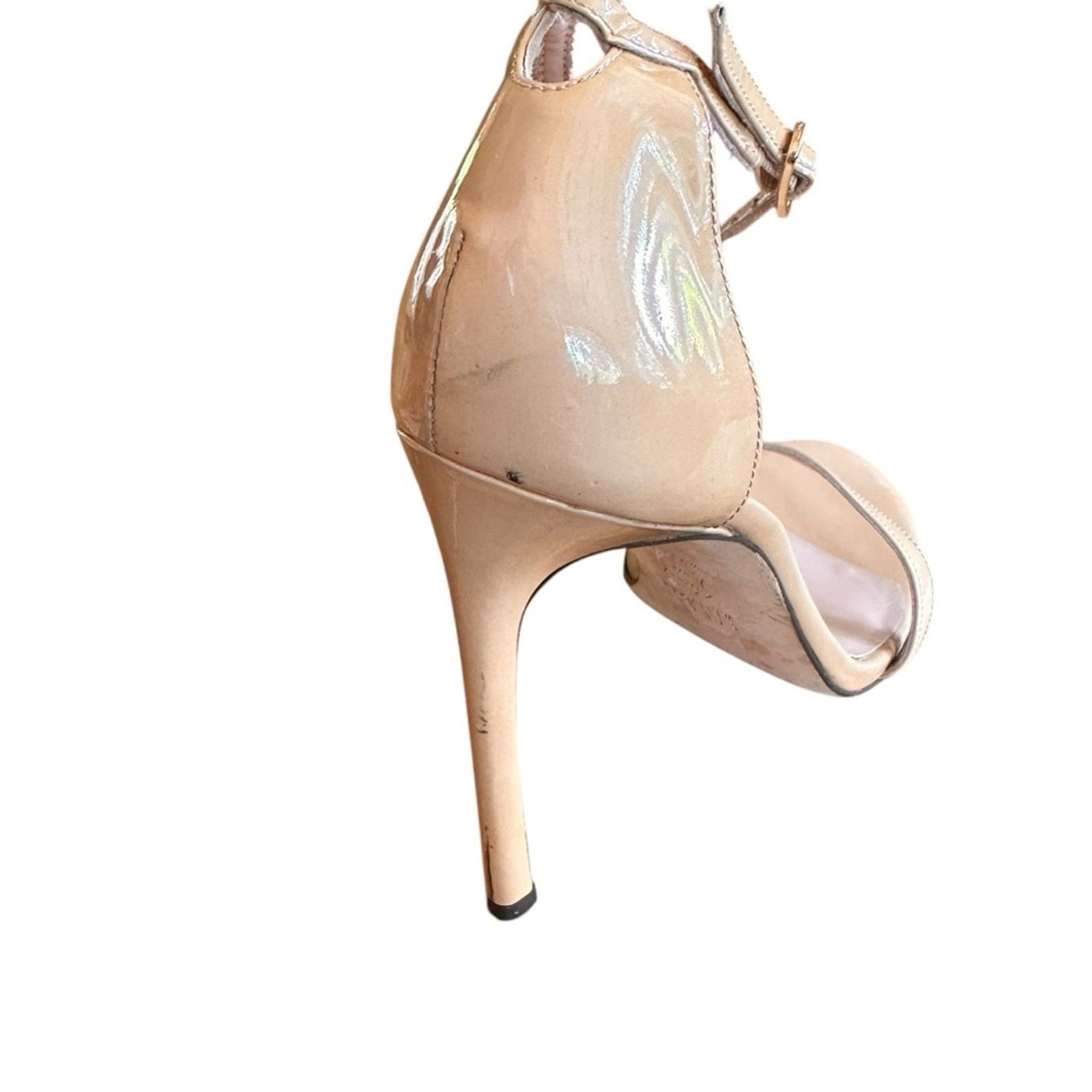 Stuart Weitzman Stuart Weitzman The Nudist II – Patent Beige – Size 9 – GUC Size US 9 / IT 39 - 9 Thumbnail