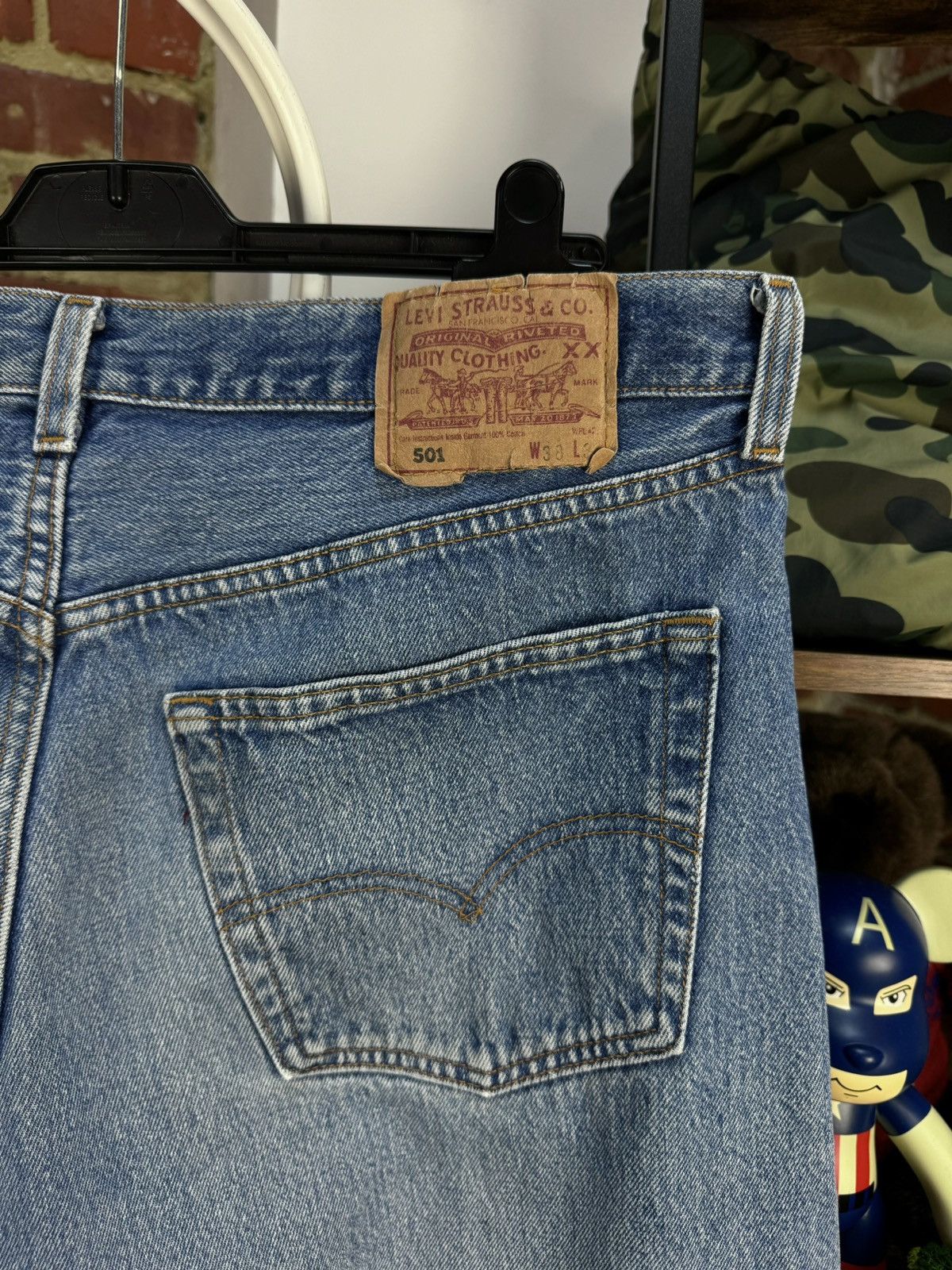 Levi's × Vintage Vintage LEVIS 501 Blue Regular Jeans Made in USA W38 L36(30) Size US 38 / EU 54 - 16 Thumbnail