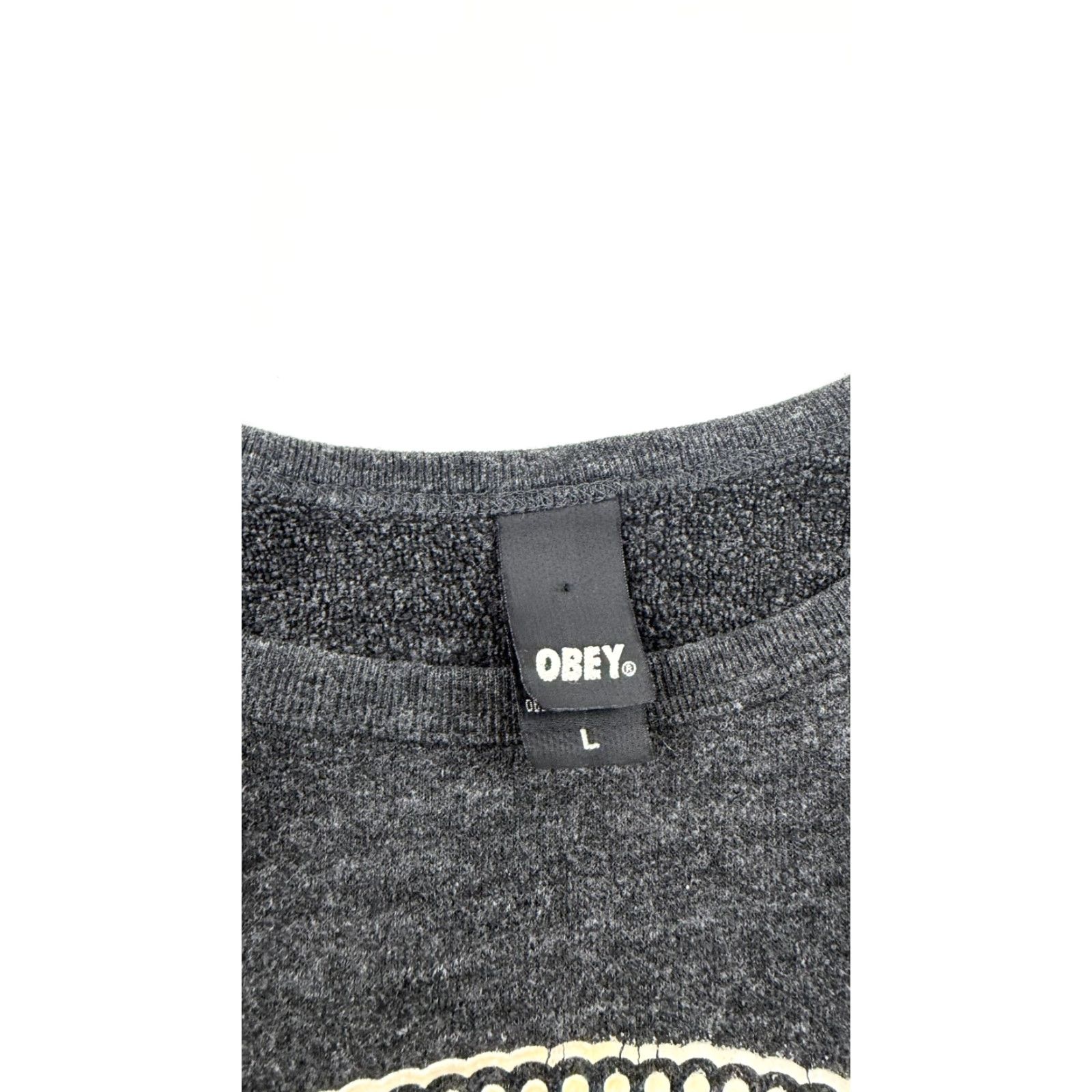 Obey Obey Sweatshirt Womens Large Black Sugar Skull Graphic Pullover Size L / US 10 / IT 46 - 3 Thumbnail