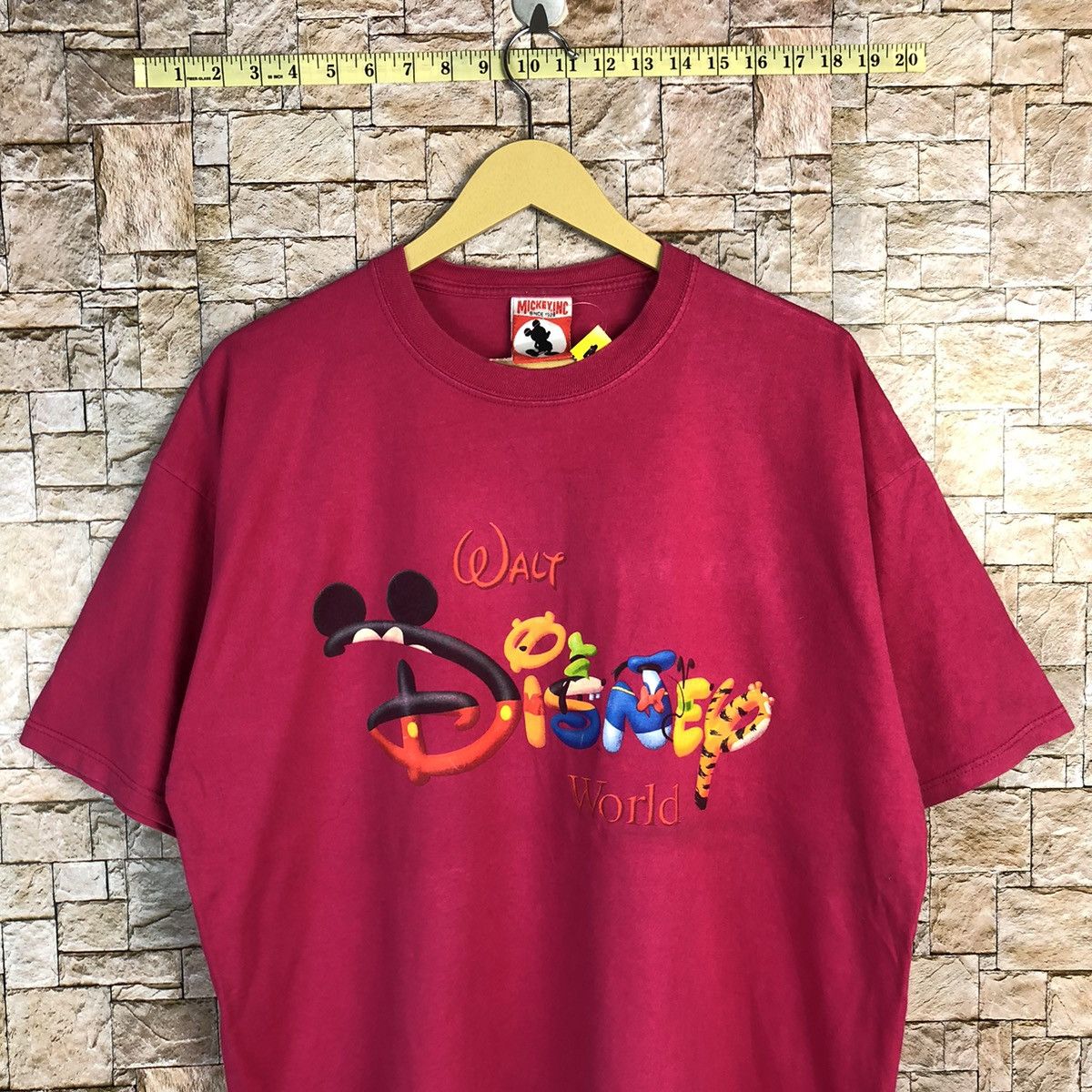 Cartoon Network × Disney × Mickey Mouse Mickey Mouse vintage Pink T-Shirt #A799 Size US XL / EU 56 / 4 - 2 Thumbnail
