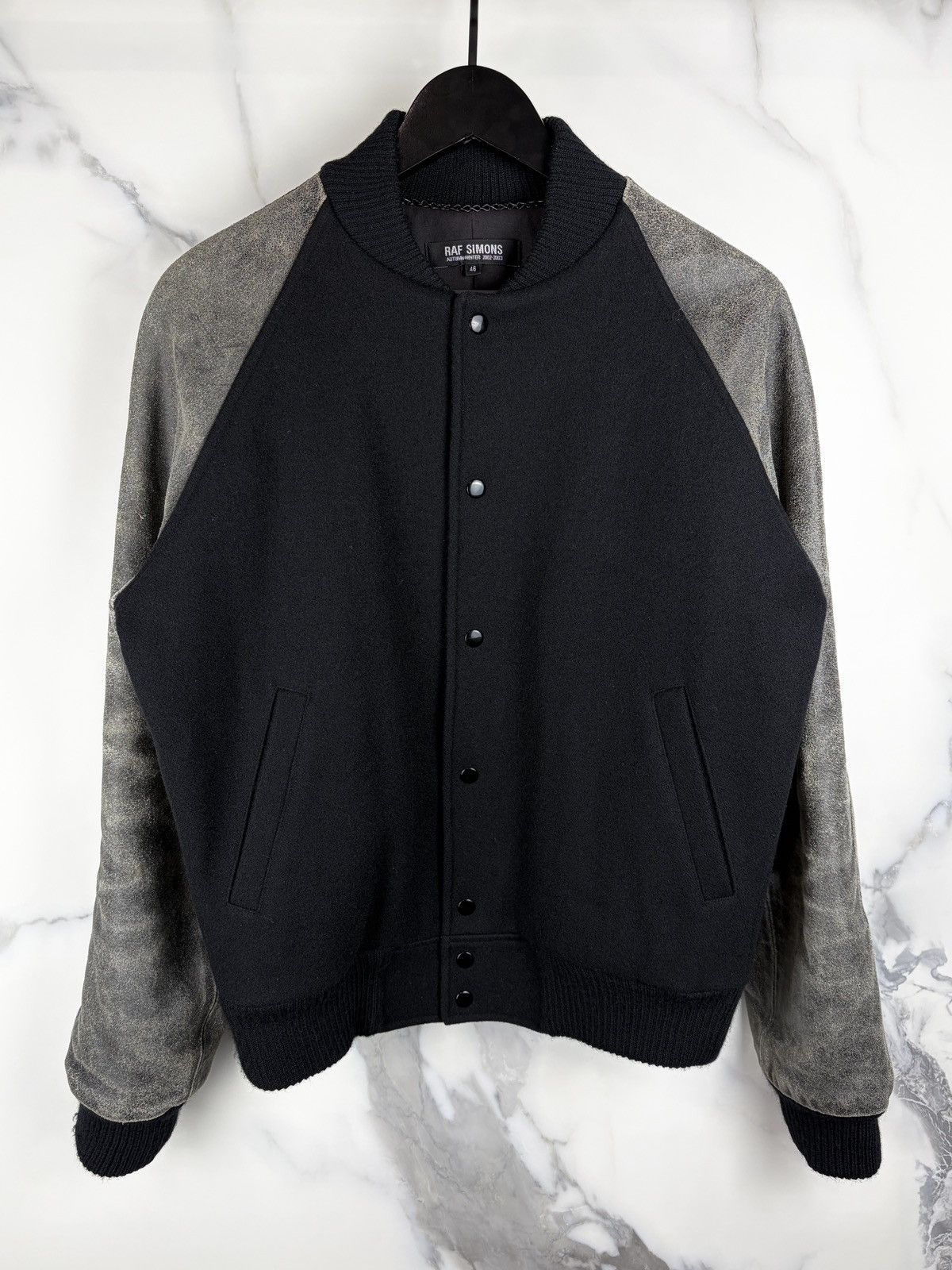 Raf Simons AW02 Raf Simons Virginia Creeper Leather Varsity Jacket Size US S / EU 44-46 / 1 - 2 Thumbnail