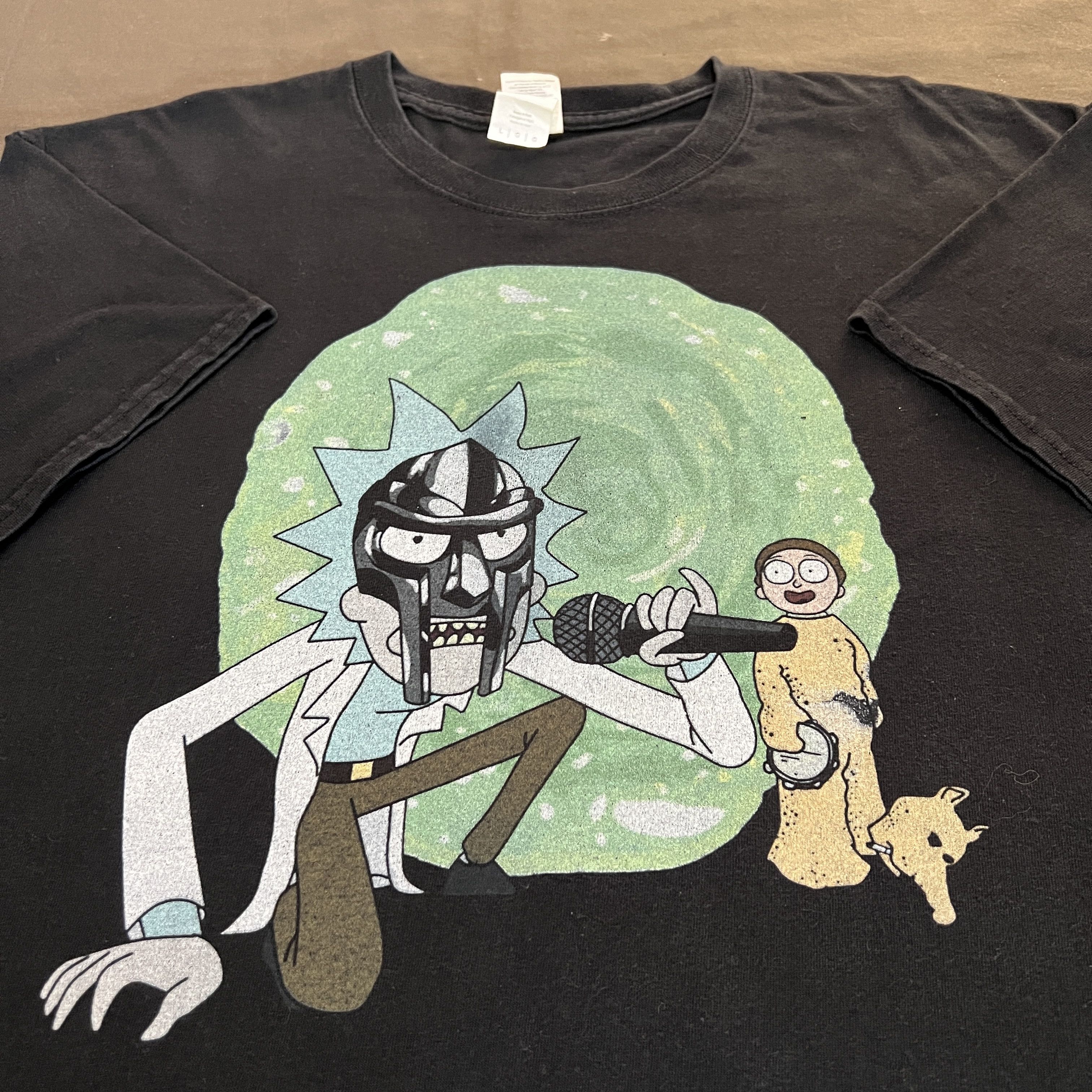 MF Doom × Rap Tees × Stones Throw Records MF Doom x RIcky & Morty Madlib Madvillian Promo Tee Size US L / EU 52-54 / 3 - 1 Thumbnail