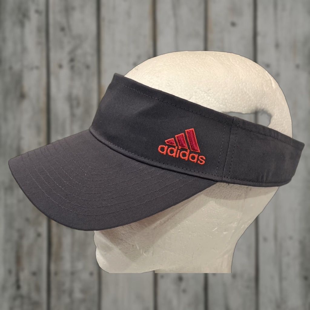 Adidas Adidas Visor Unisex Adults One Size Gray Logo Under Brim Hot Pink Sports Climalite Blended Polyester Spandex Size ONE SIZE - 1 Thumbnail