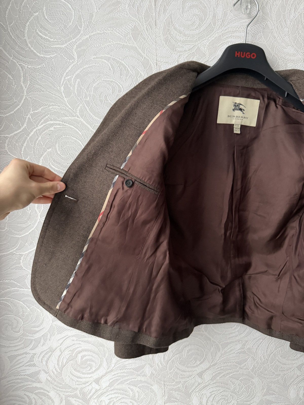 Burberry BURBERRY LONDON 100% Wool 1 Button Blazer Jacket US 8 Brown Size M / US 6-8 / IT 42-44 - 7 Thumbnail