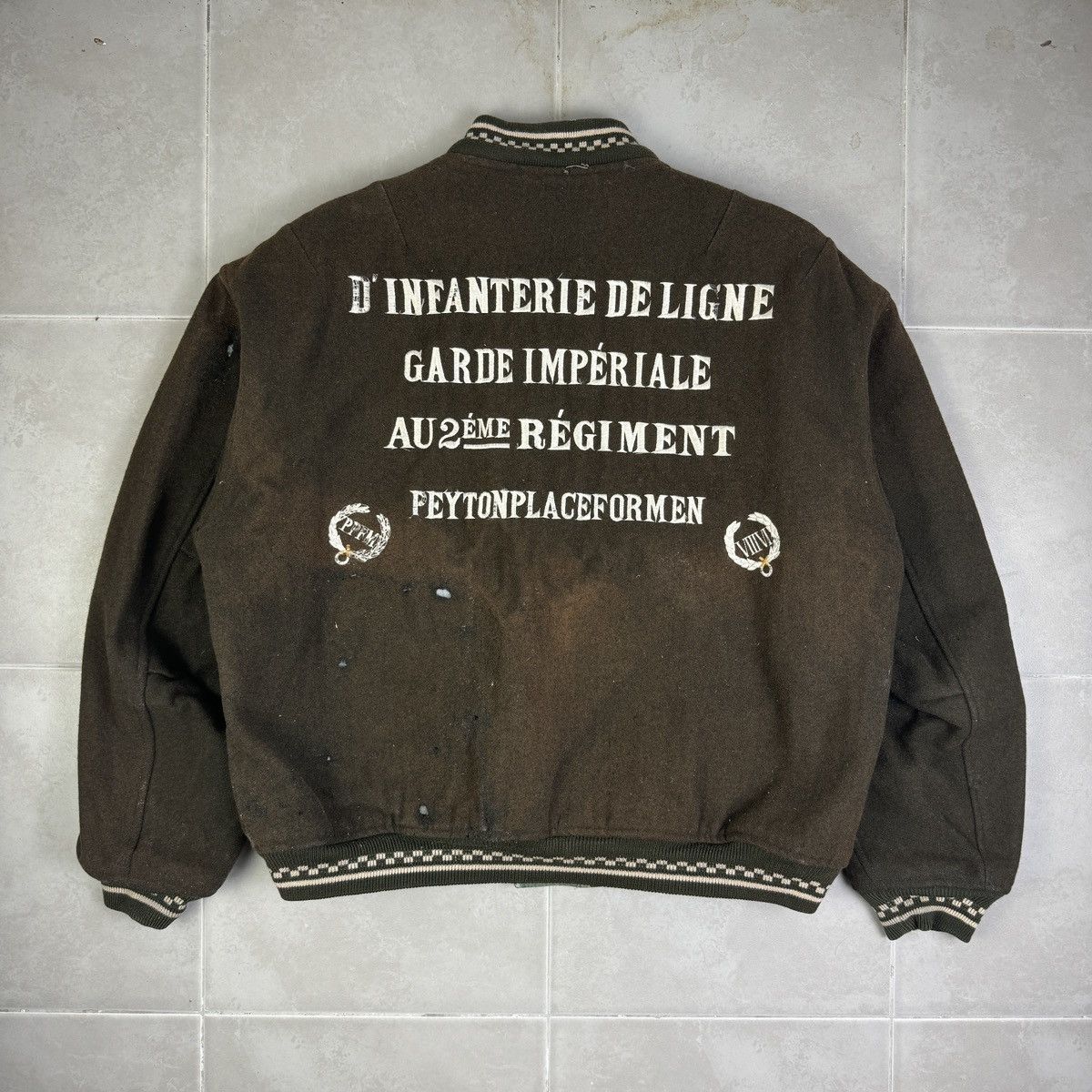 Japanese Brand Distressed Vintage PPFM Varsity Jacket Size US M / EU 48-50 / 2 - 3 Thumbnail