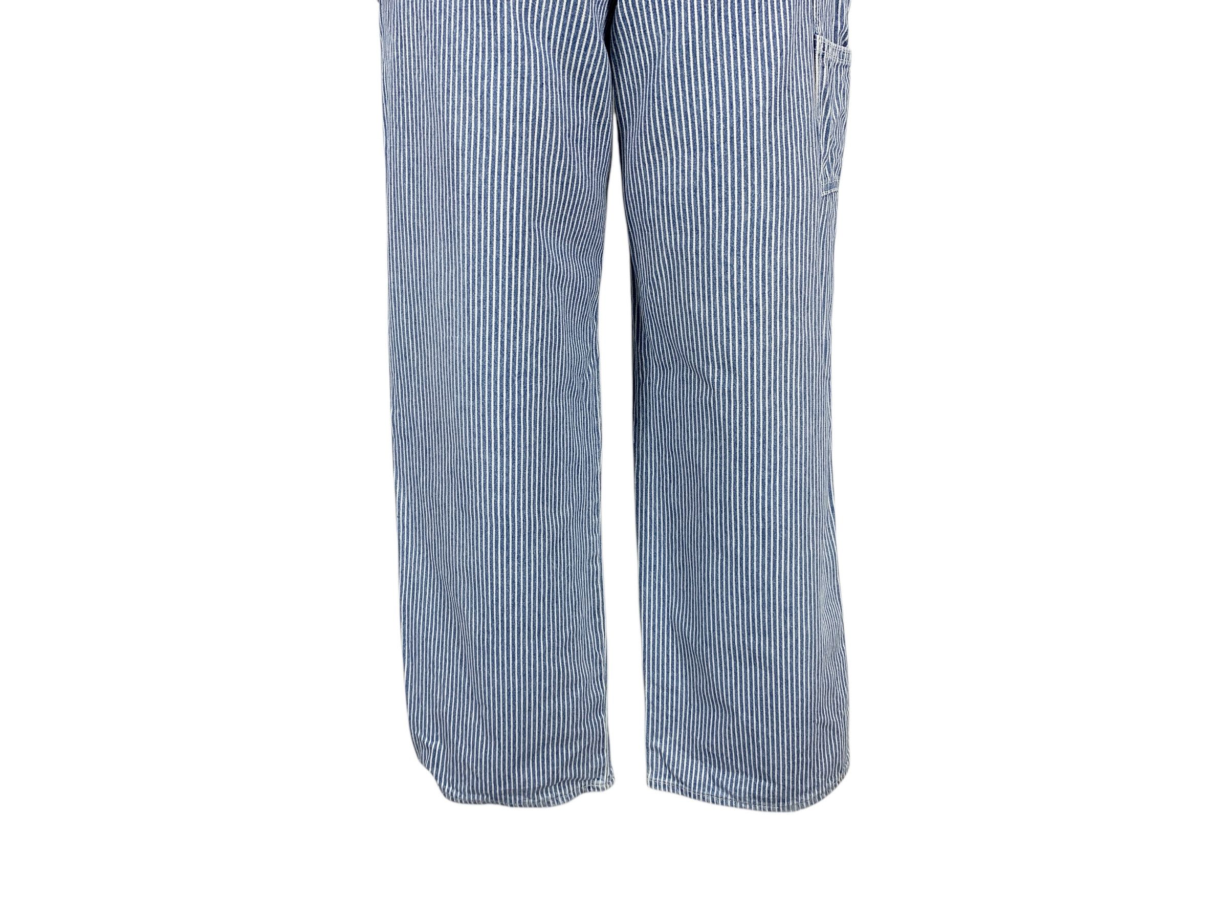 Vintage Bobson Carpenter Bib Overalls Hickory Stripes Size US 27 - 9 Thumbnail