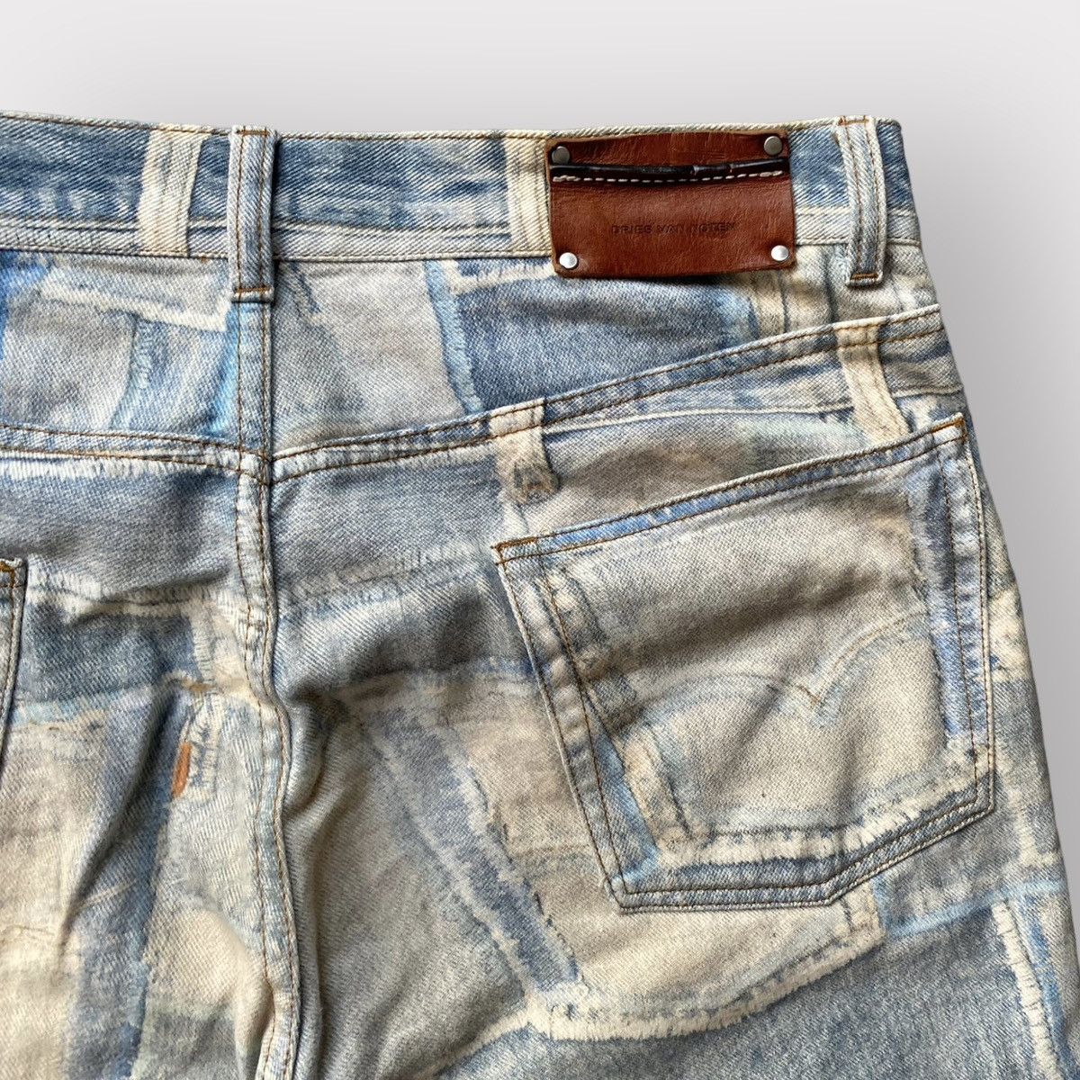Dries Van Noten SS17 trompe l'oeil Patchwork Jeans Size US 32 / EU 48 - 5 Thumbnail