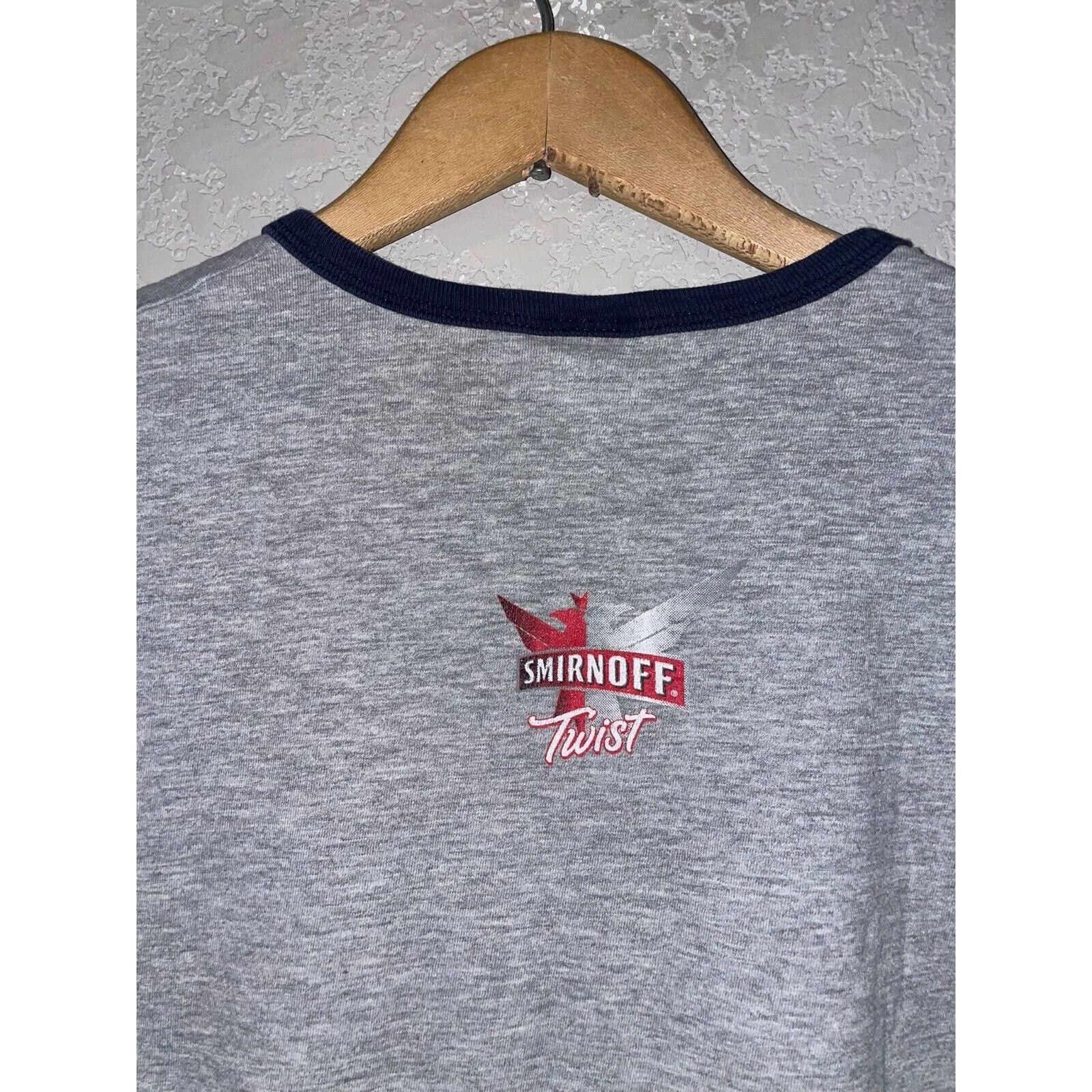 Hanes Vintage Smirnoff Shirt Red Lion Alcohol Drink Ringer Tee L Size US L / EU 52-54 / 3 - 7 Thumbnail
