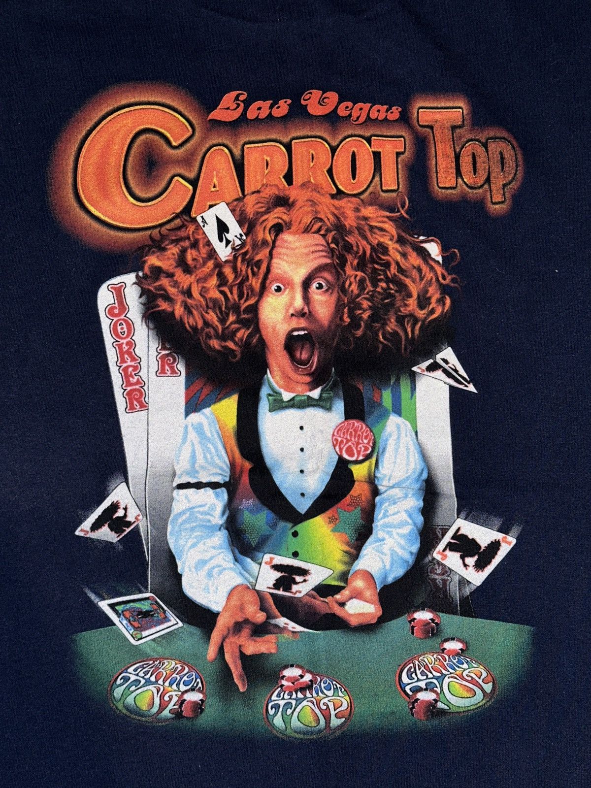 Vintage Vtg Las Vegas Carrot Top Comedian Poker Chip Graphic Tee 2XL Size US XXL / EU 58 / 5 - 2 Thumbnail