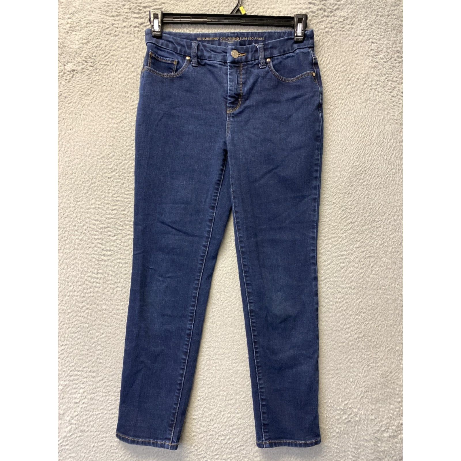 Vintage Chico's So Slimming Pull-On Jegging Jeans Dark Wash 30x27 Slim Womens Denim Blue Jeans Size 30" / US 8 / IT 44 - 2 Thumbnail