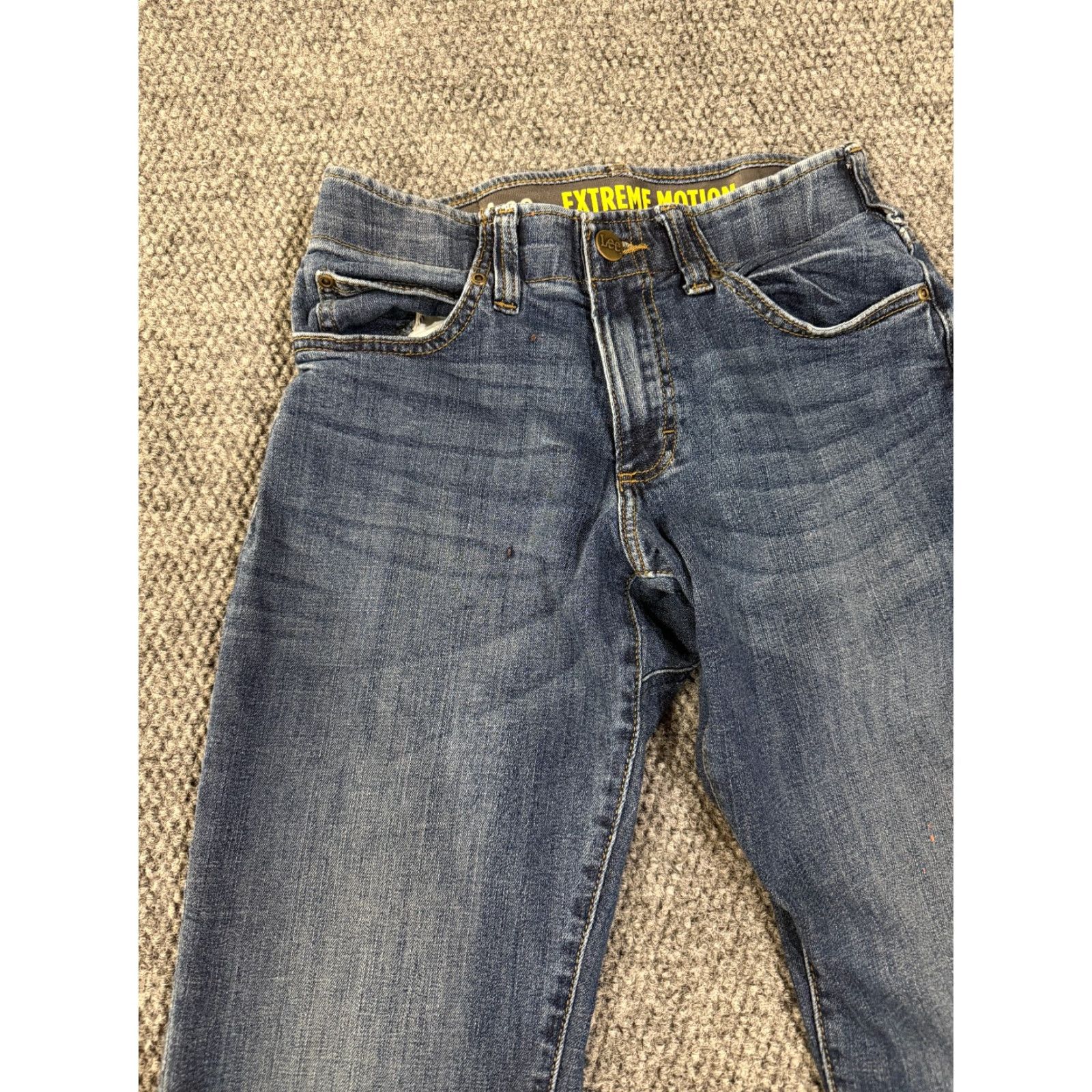 Lee Lee Extreme Motion Jeans Mens 28x28 Blue Straight Regular Fit Denim Cotton 5-Pocket Zipper Front Pocket Logo Vintage No Size US 28 / EU 44 - 5 Thumbnail