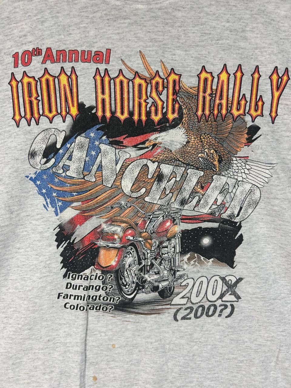 Vintage Vintage 2007 Iron Horse Rally Canceled T-Shirt Size US L / EU 52-54 / 3 - 3 Thumbnail