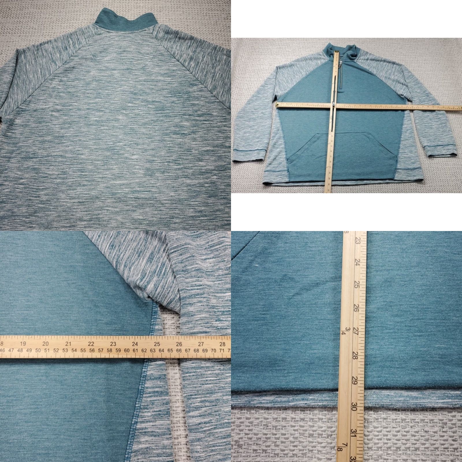 Tommy Bahama Tommy Bahama Pullover 1/4 Zip Long Sleeve Mens XL Green Gray Heather Casual Shirt Sweater Size US XXL / EU 58 / 5 - 8 Thumbnail