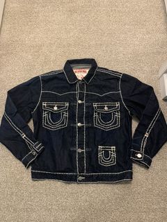 Supreme True Religion Denim Trucker Jacket Black for Men