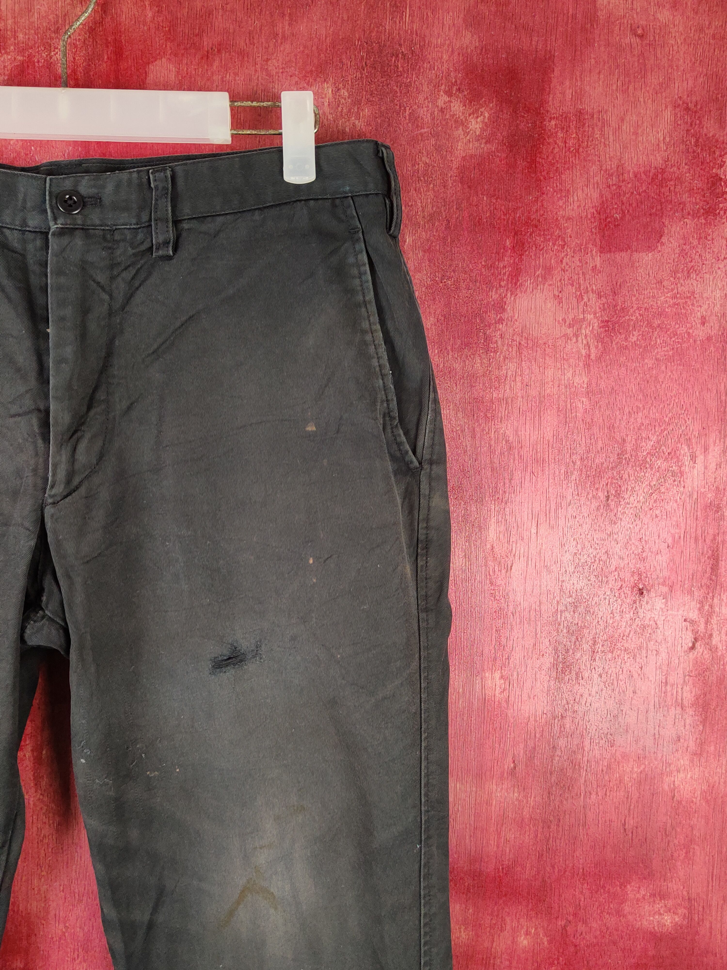 Japanese Brand Uniqlo Black Faded vintage Casual Pants #S2265 Size US 32 / EU 48 - 5 Thumbnail