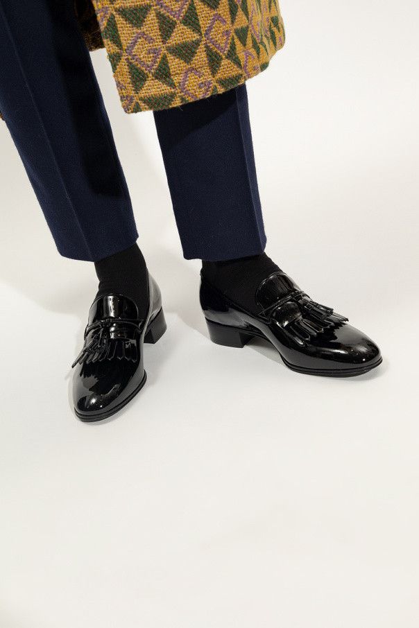 Gucci o1s1wg110125 Loafers With Tassel in Black Size US 8.5 / EU 41-42 - 2 Thumbnail
